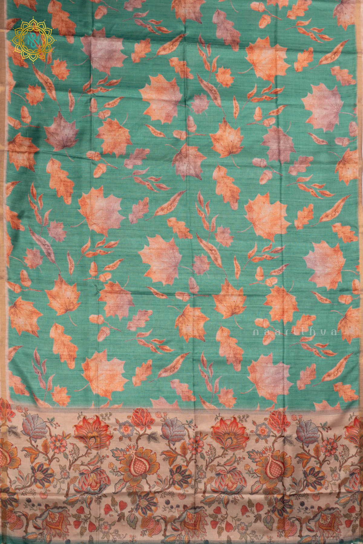 Aqua Green - Semi Kotha Crepe
