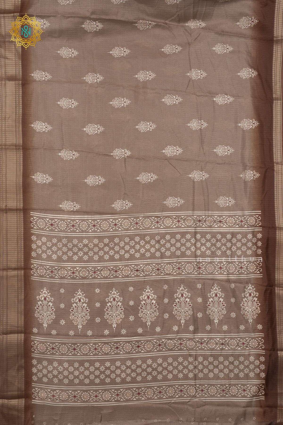 GREY WITH BROWN - DOLA SILK