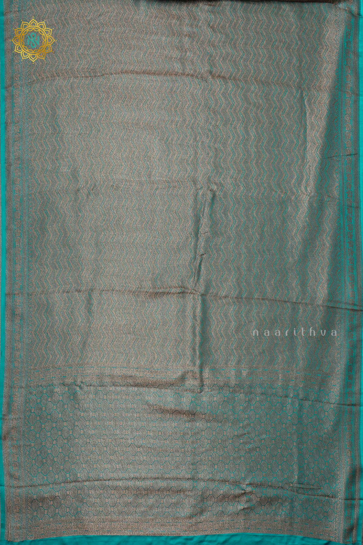 AQUA GREEN - SATIN BANARASI