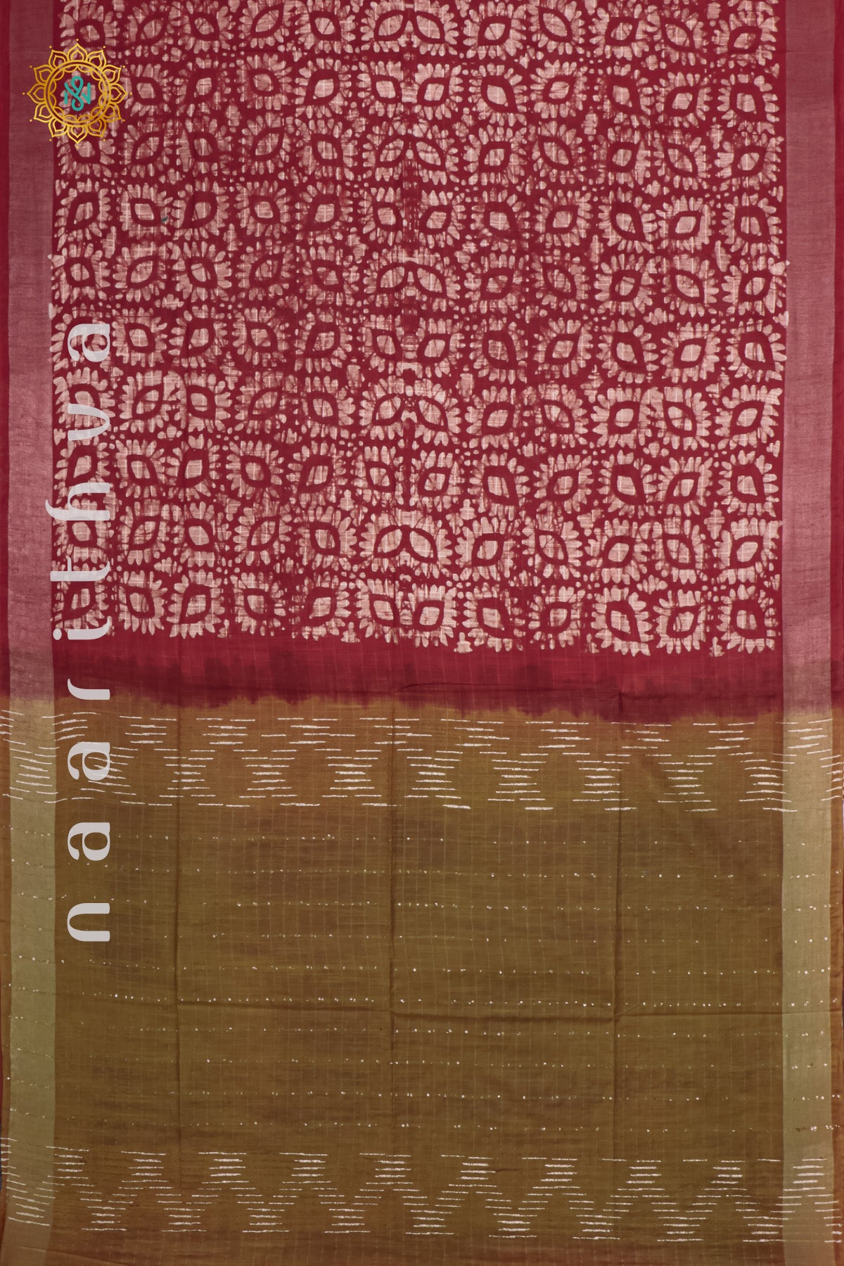 RED WITH MUSTARD - SLUB COTTON