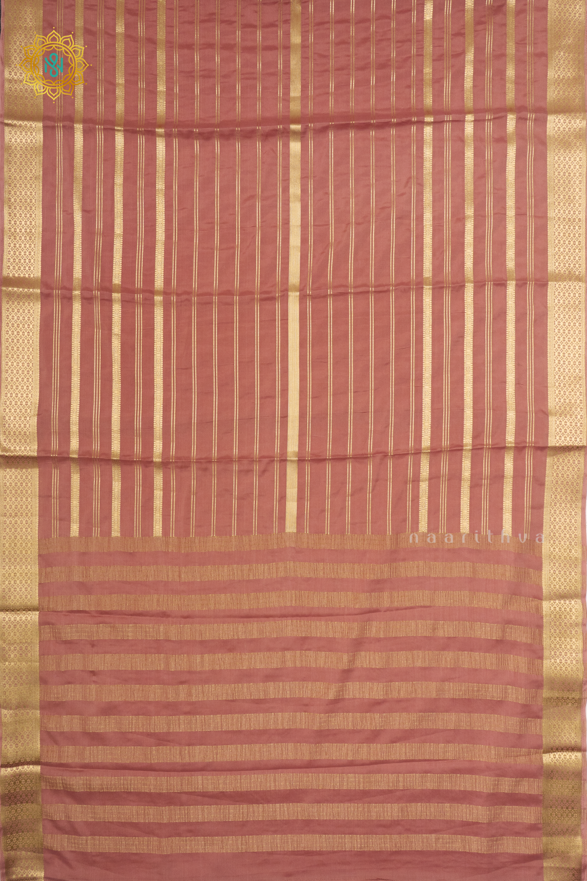 PEACH - SEMI MYSORE CREPE SILK