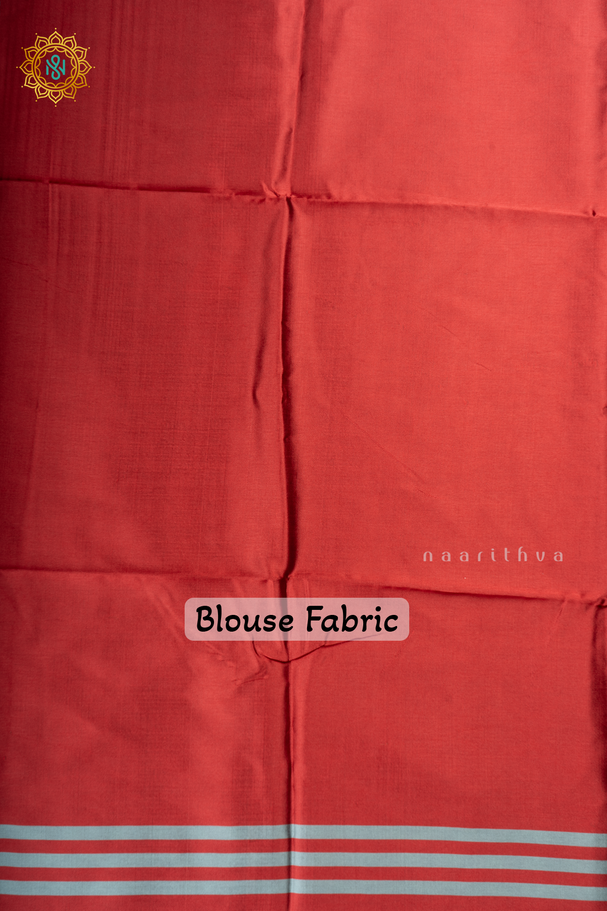 Beige With Red Semi Tussar Silk With Printed Body With Zari Border & Pallu