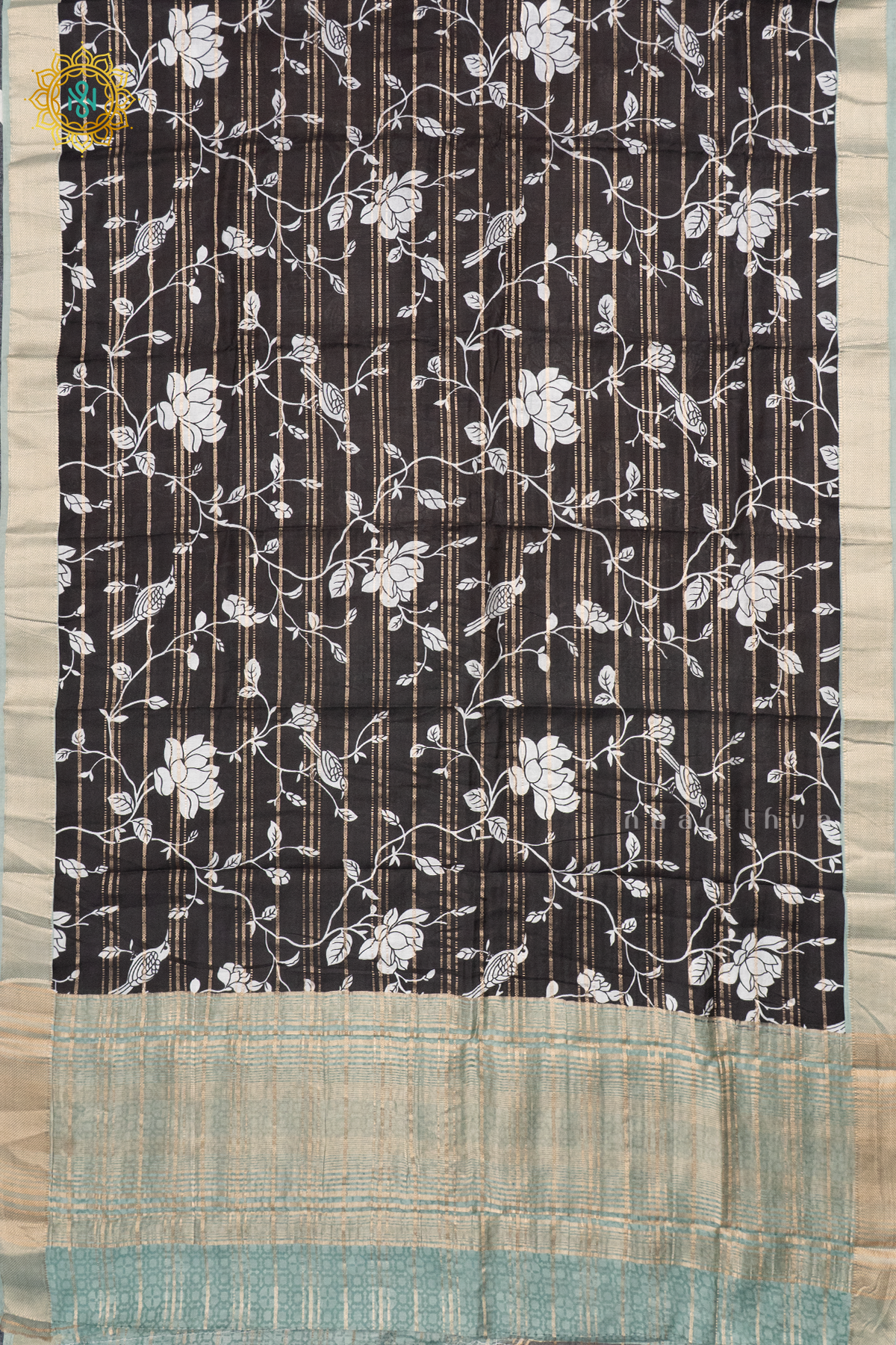 BLACK WITH PISTA GREEN - BUTTER CREPE