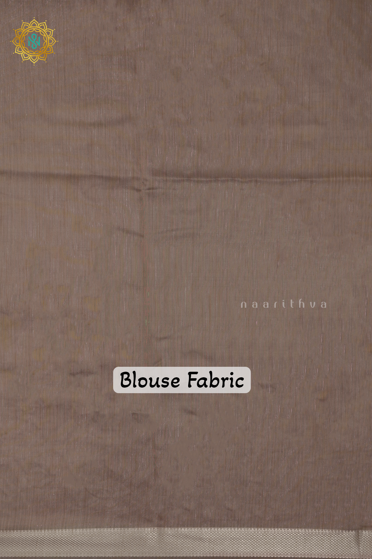 BROWN - LINEN TISSUE WITH APPLIQUE WORK