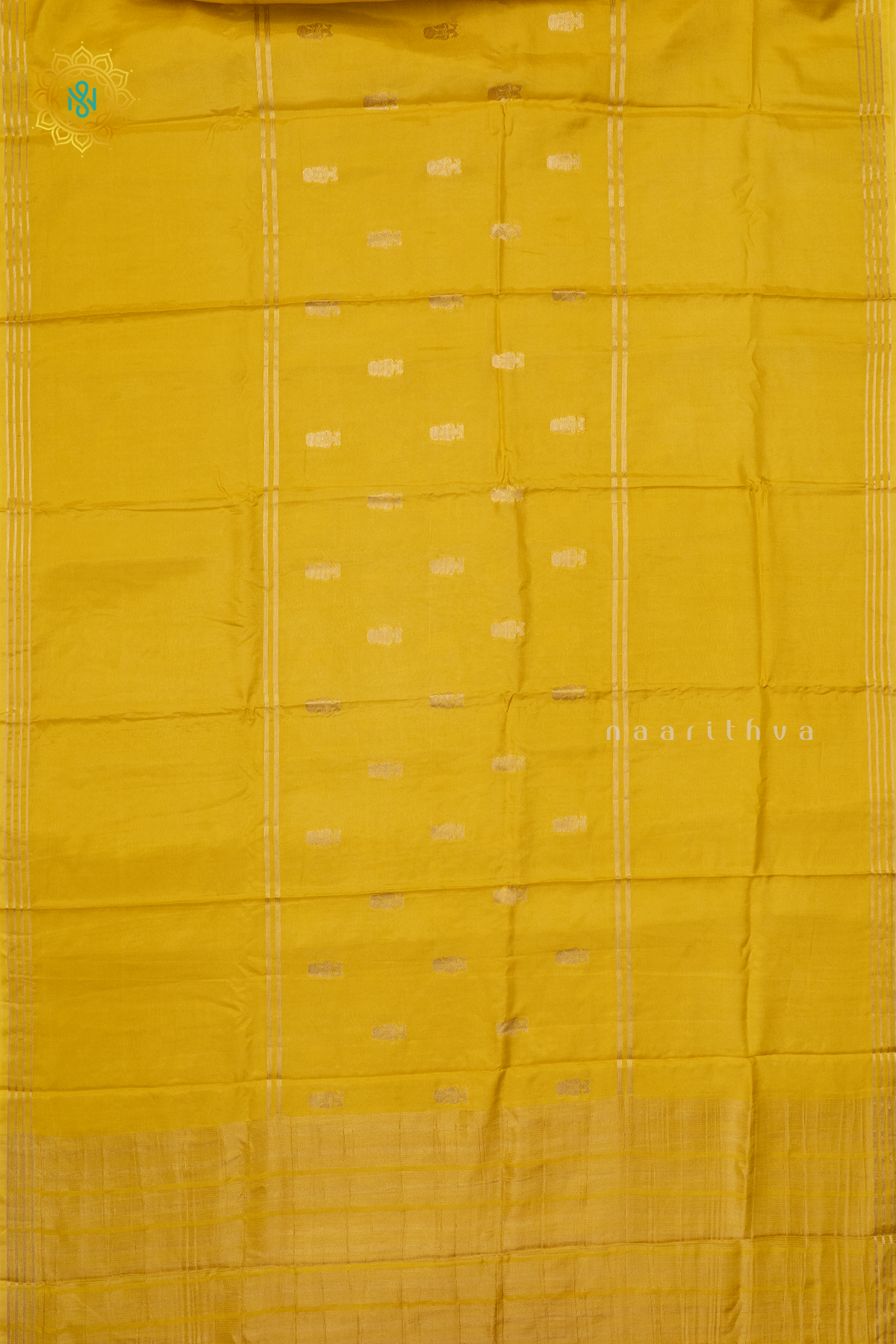 YELLOW WITH PINK - SEMI CREPE SILK