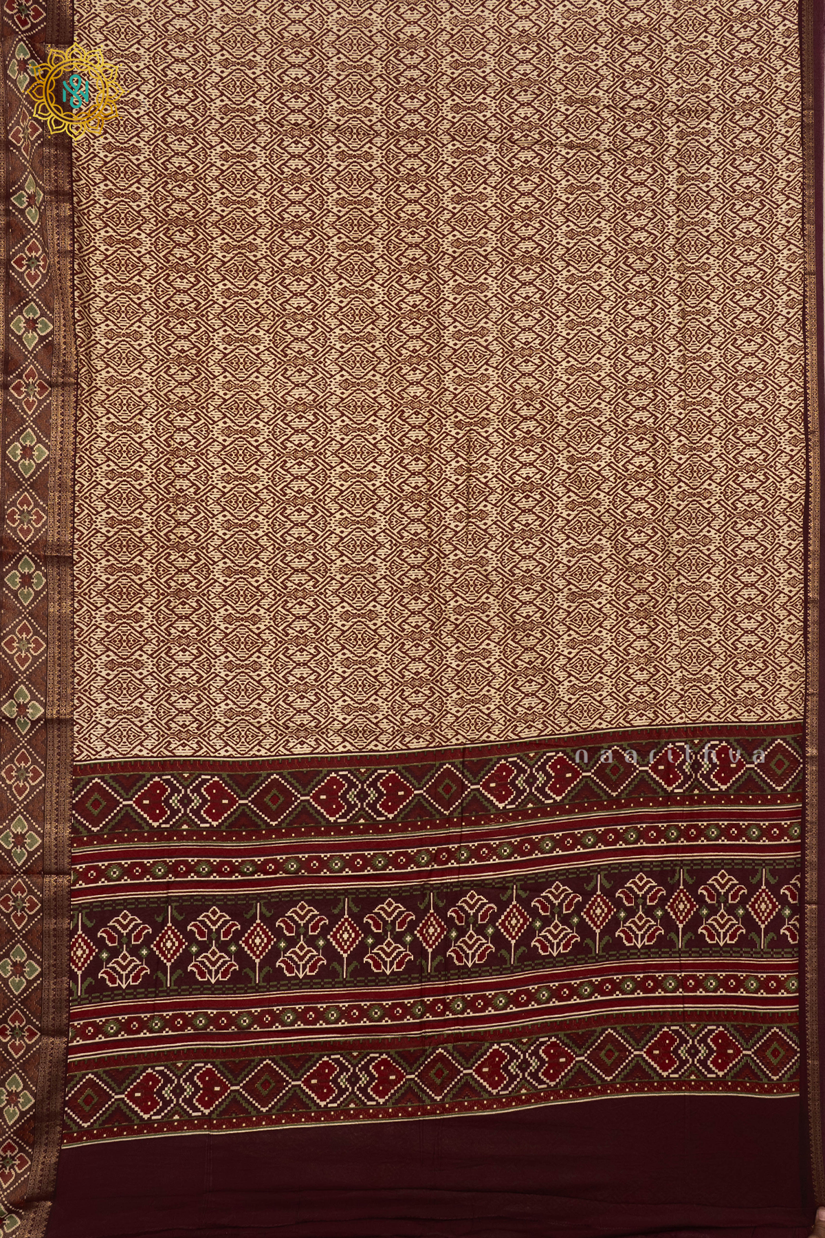 WHITE WITH WINE - VISCOSE COTTON