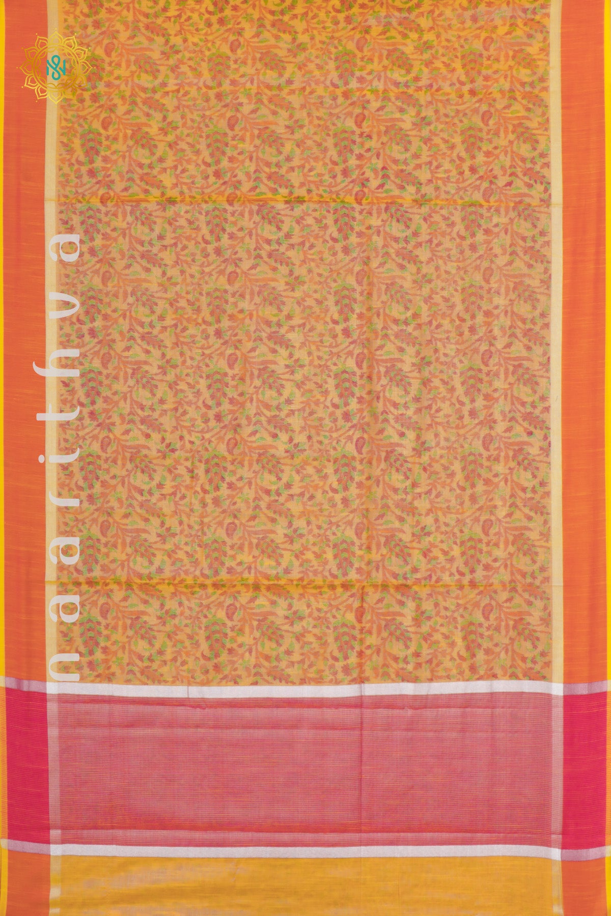 MUSTARD WITH PINK - TISSUE
