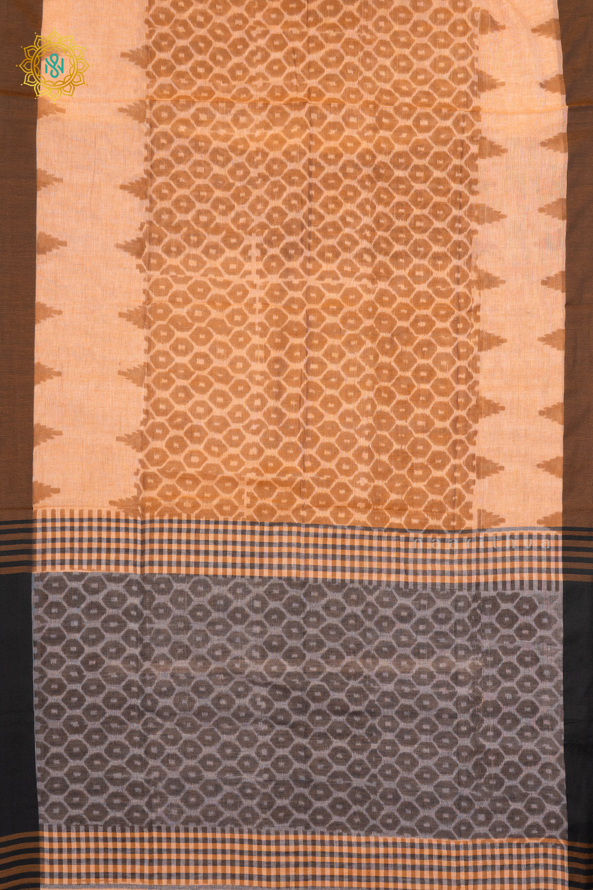 ORANGE WITH BLACK - MUL COTTON