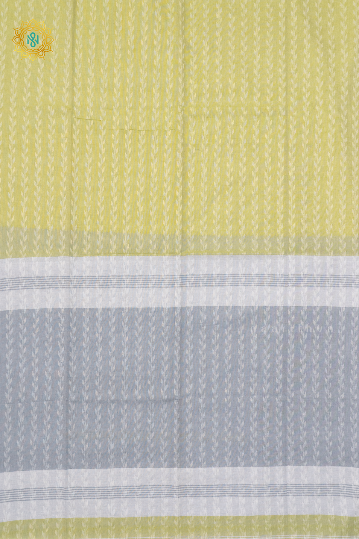 LIGHT GREEN WITH GREY - MUL COTTON