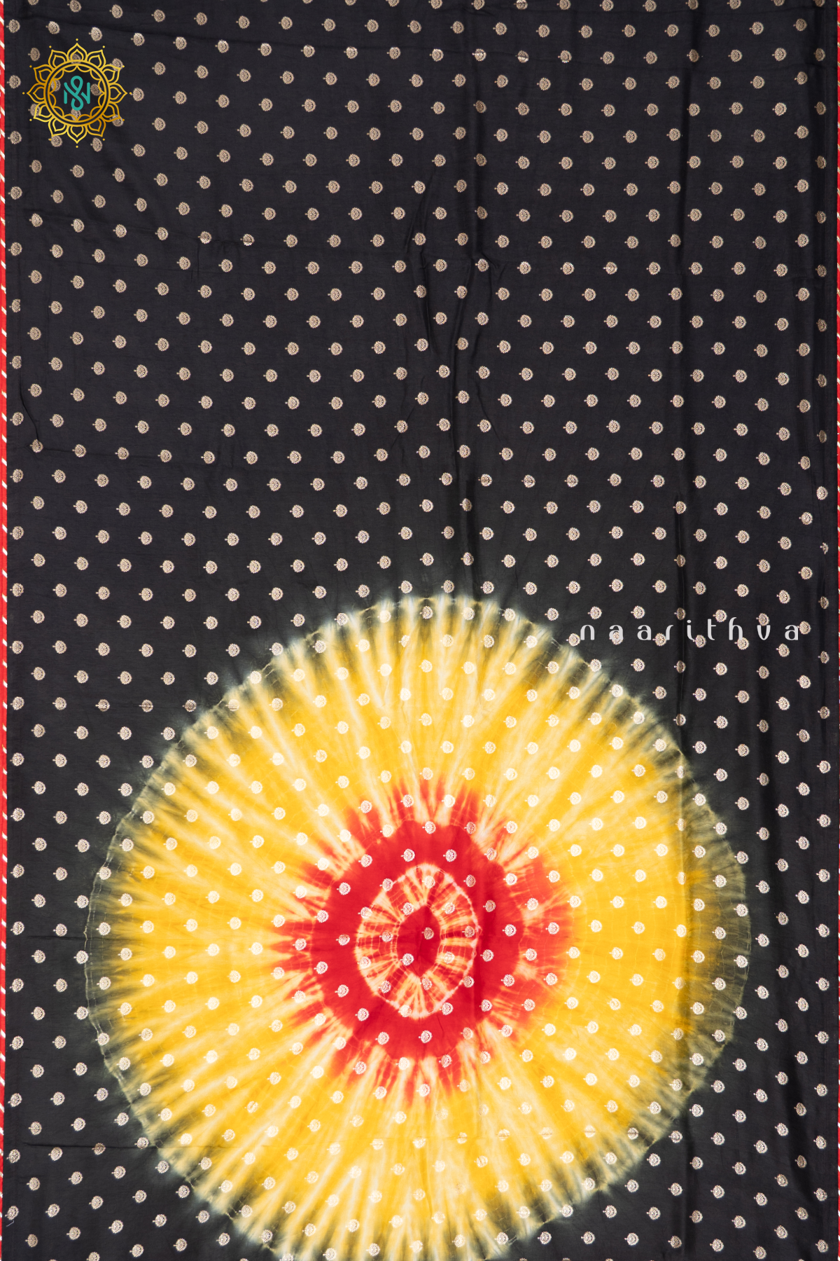 BLACK WITH RED - DOLA SILK