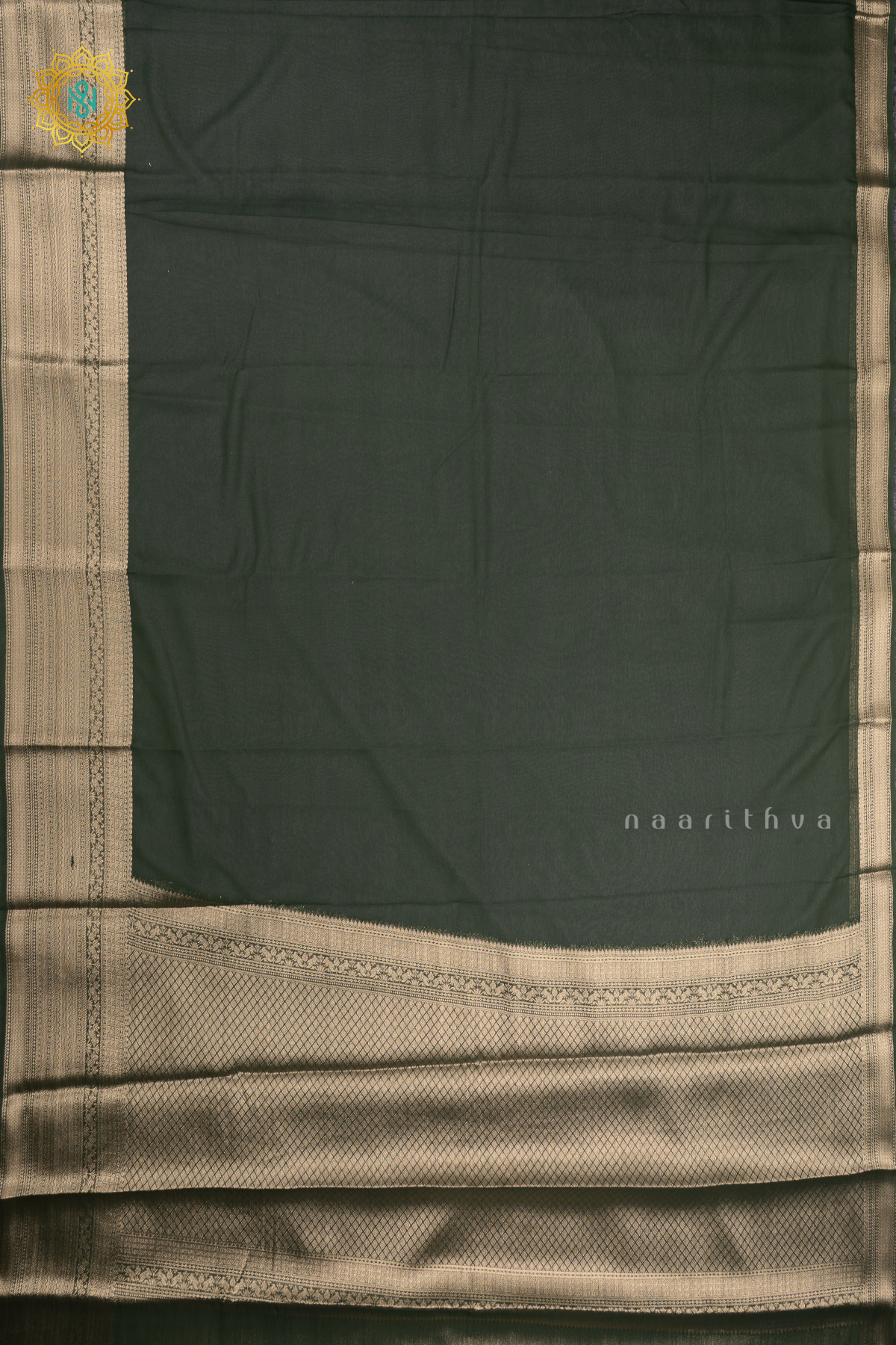 BOTTLE GREEN - SEMI GEORGETTE