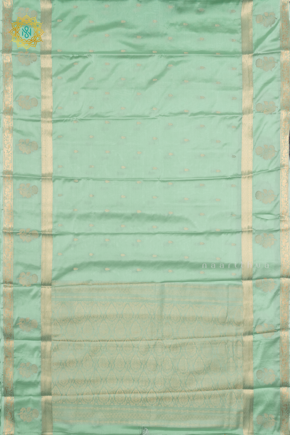 PISTA GREEN - SEMI MYSORE CREPE SILK