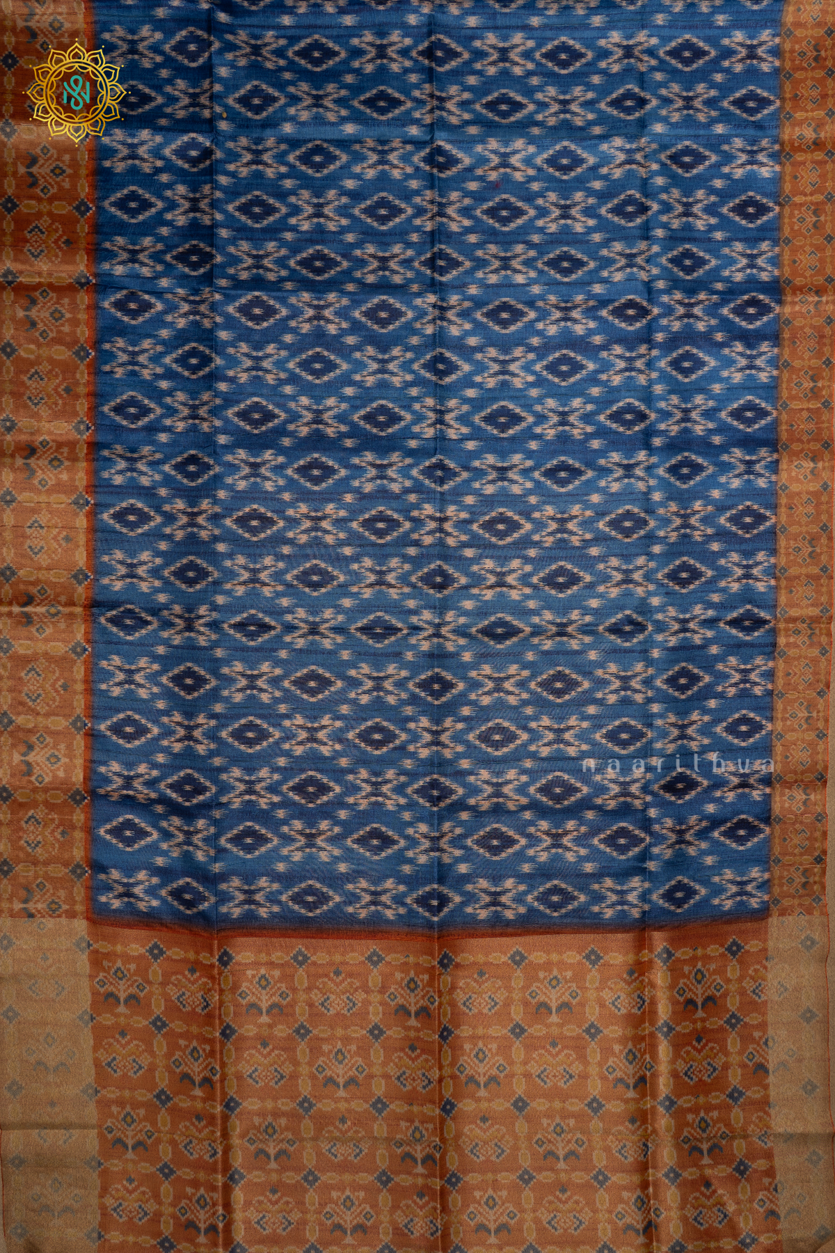DARK BLUE WITH LIGHT ORANGE- KOTHA TUSSAR