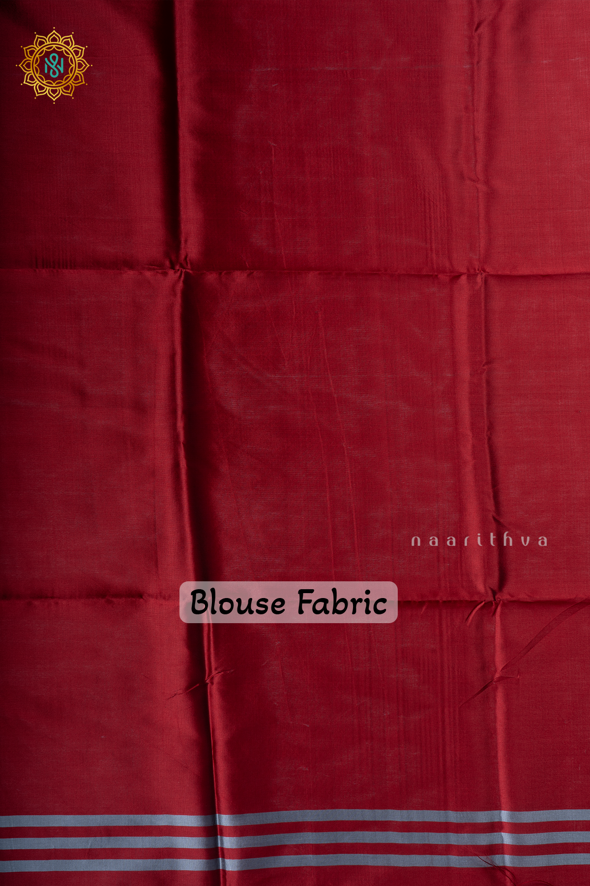 Beige With Red Semi Tussar Silk With Printed Body With Zari Border & Pallu