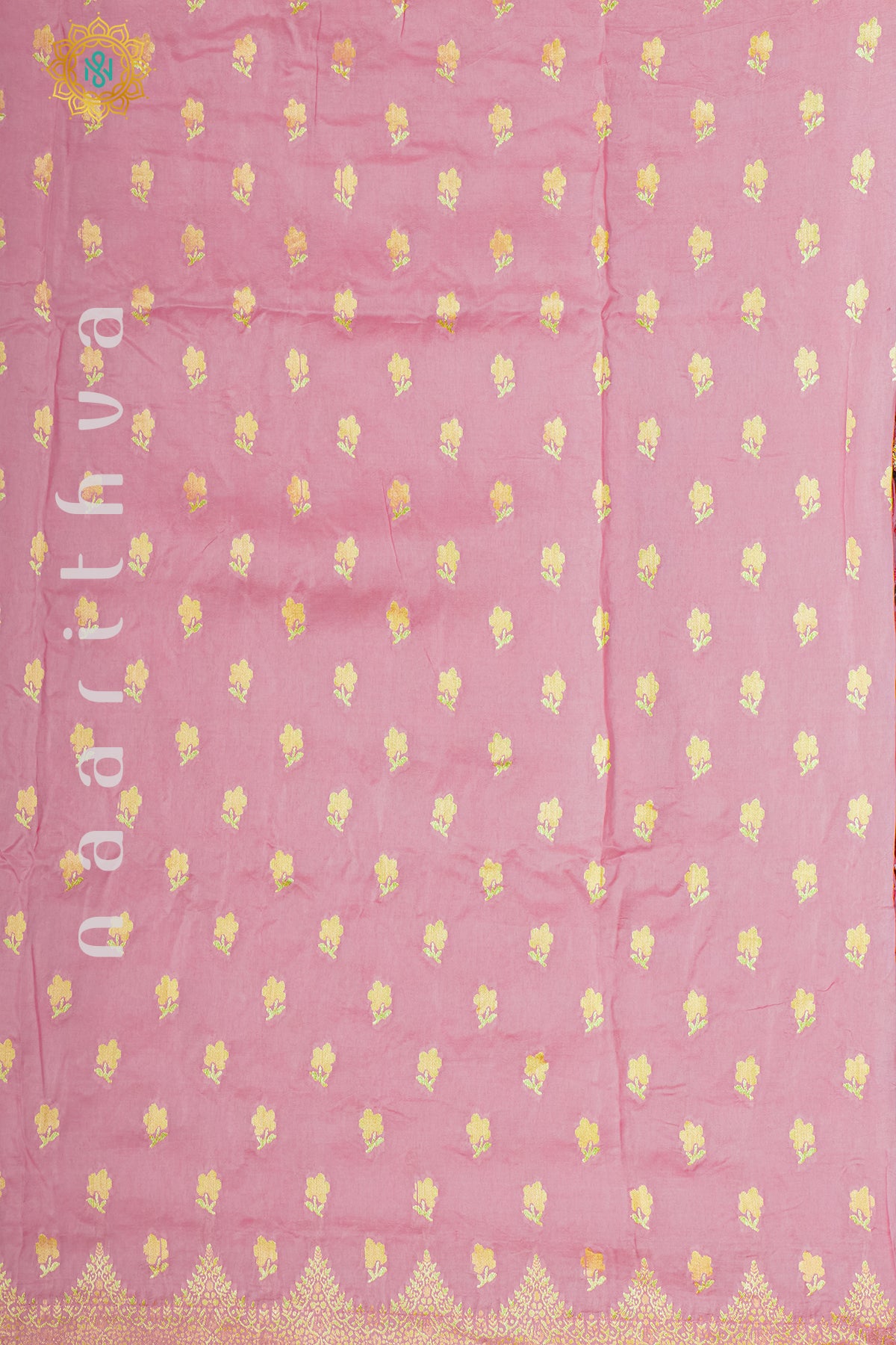 BABY PINK WITH RED - DOLA SILK
