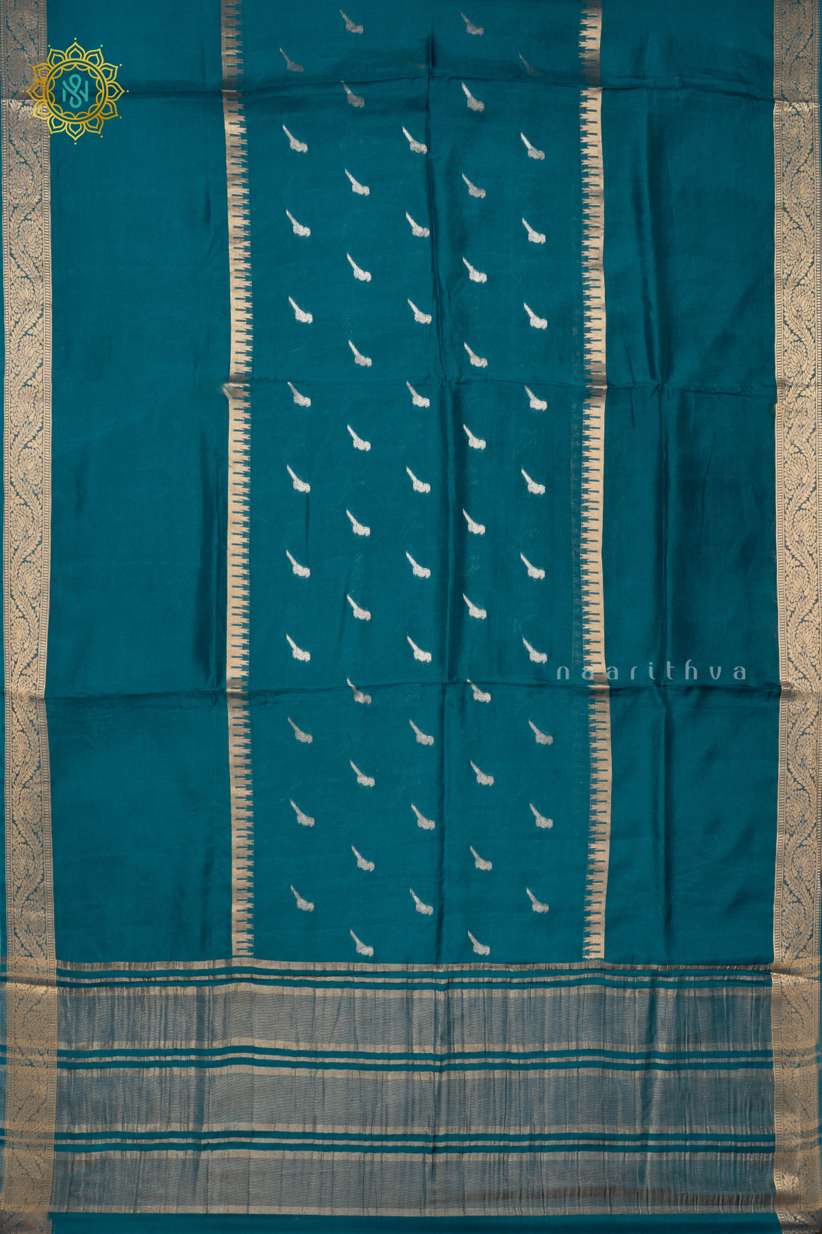 PEACOCK BLUE - SEMI CREPE SILK