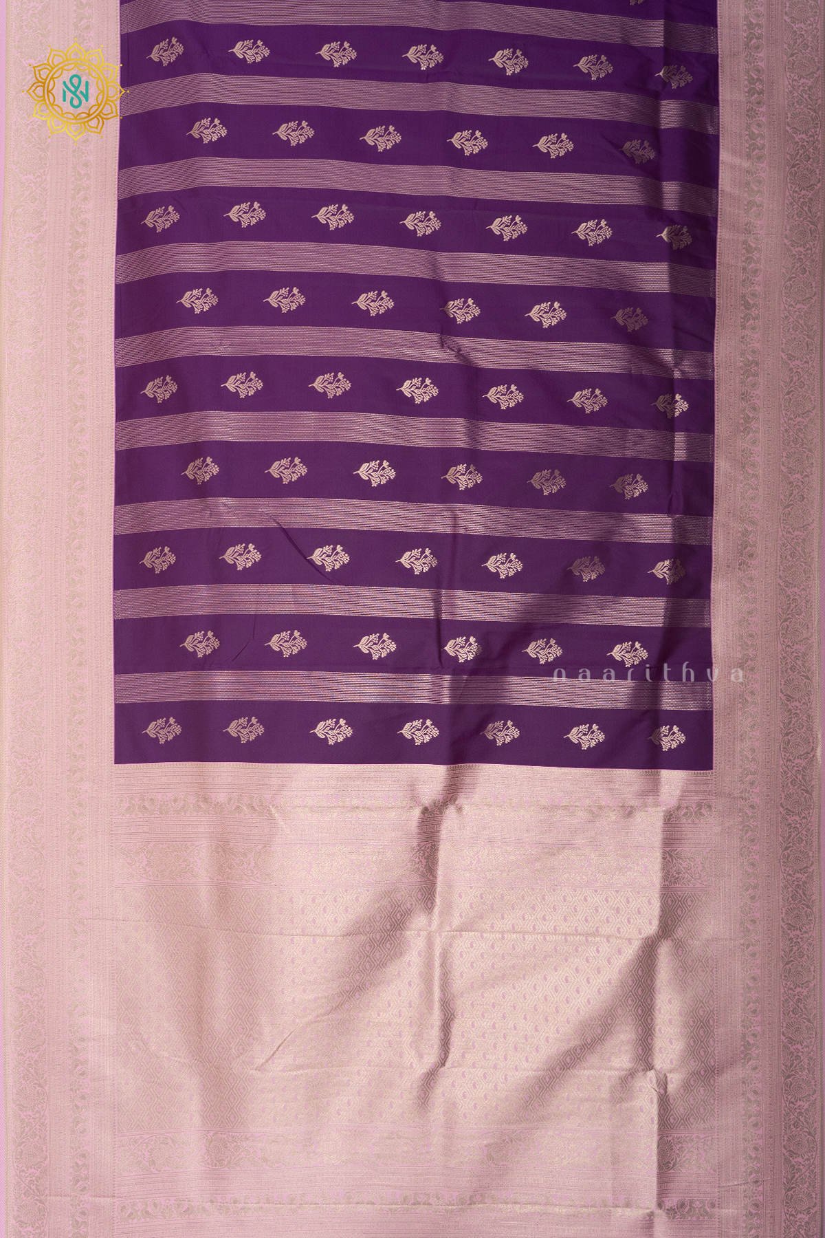 MAGENTA WITH LIGHT PINK - SEMI SILK