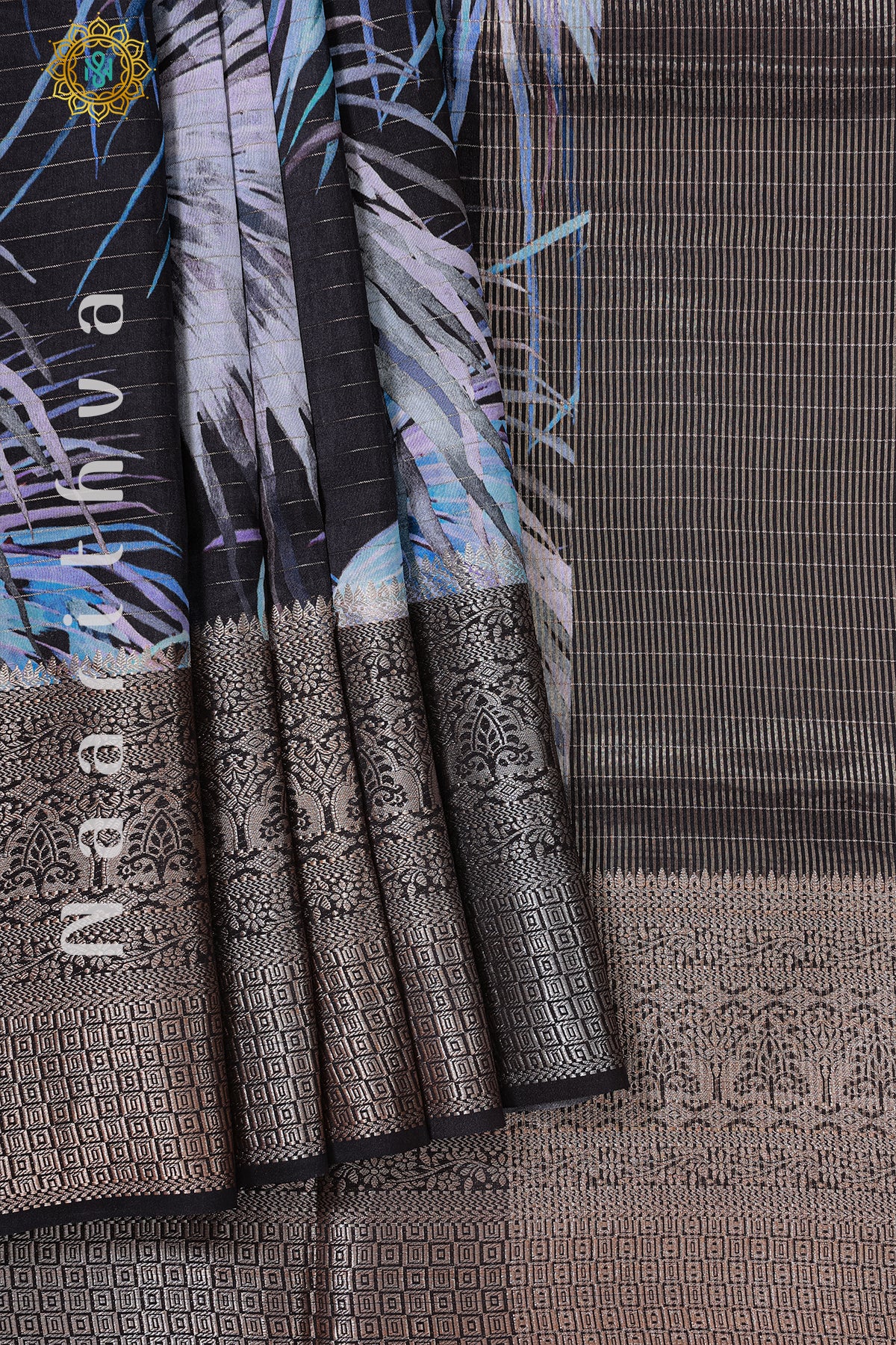 BLACK - SEMI CREPE SILK