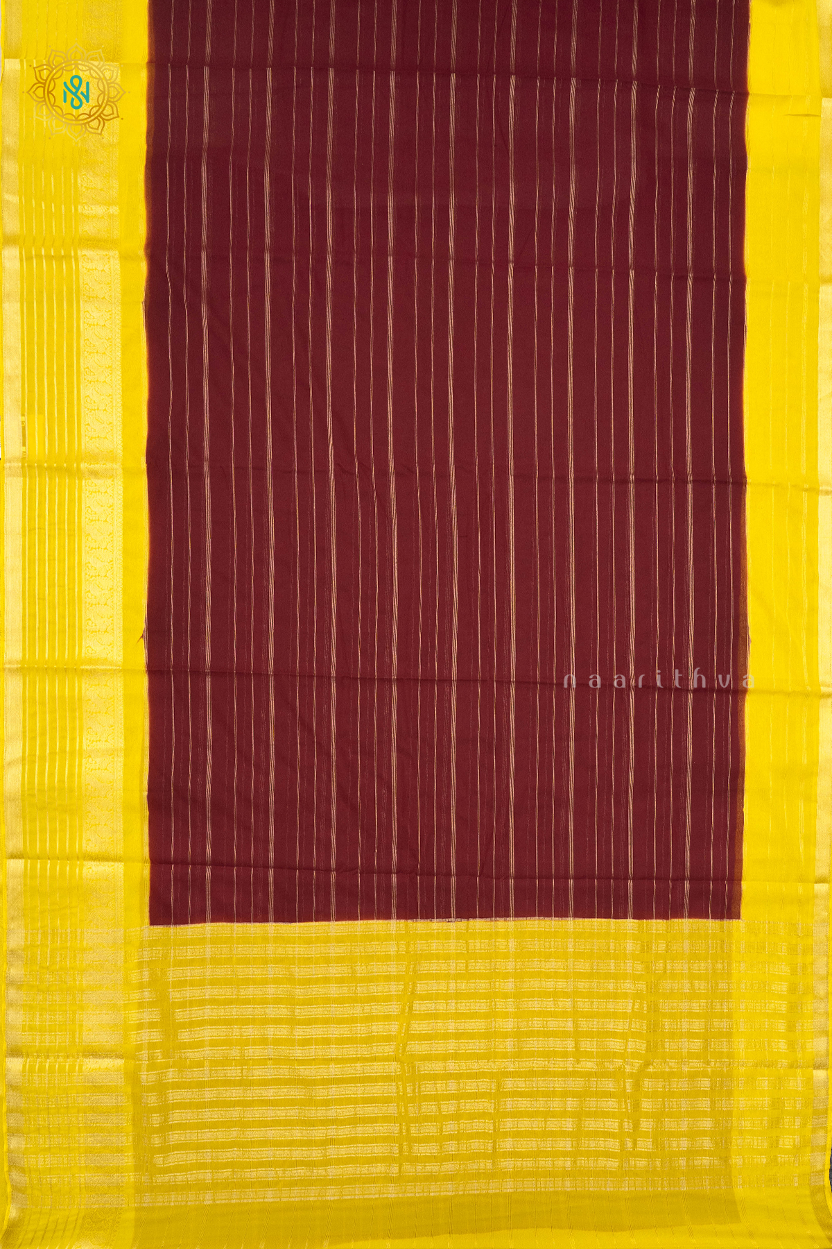 BROWN WITH YELLOW - SEMI GEORGETTE