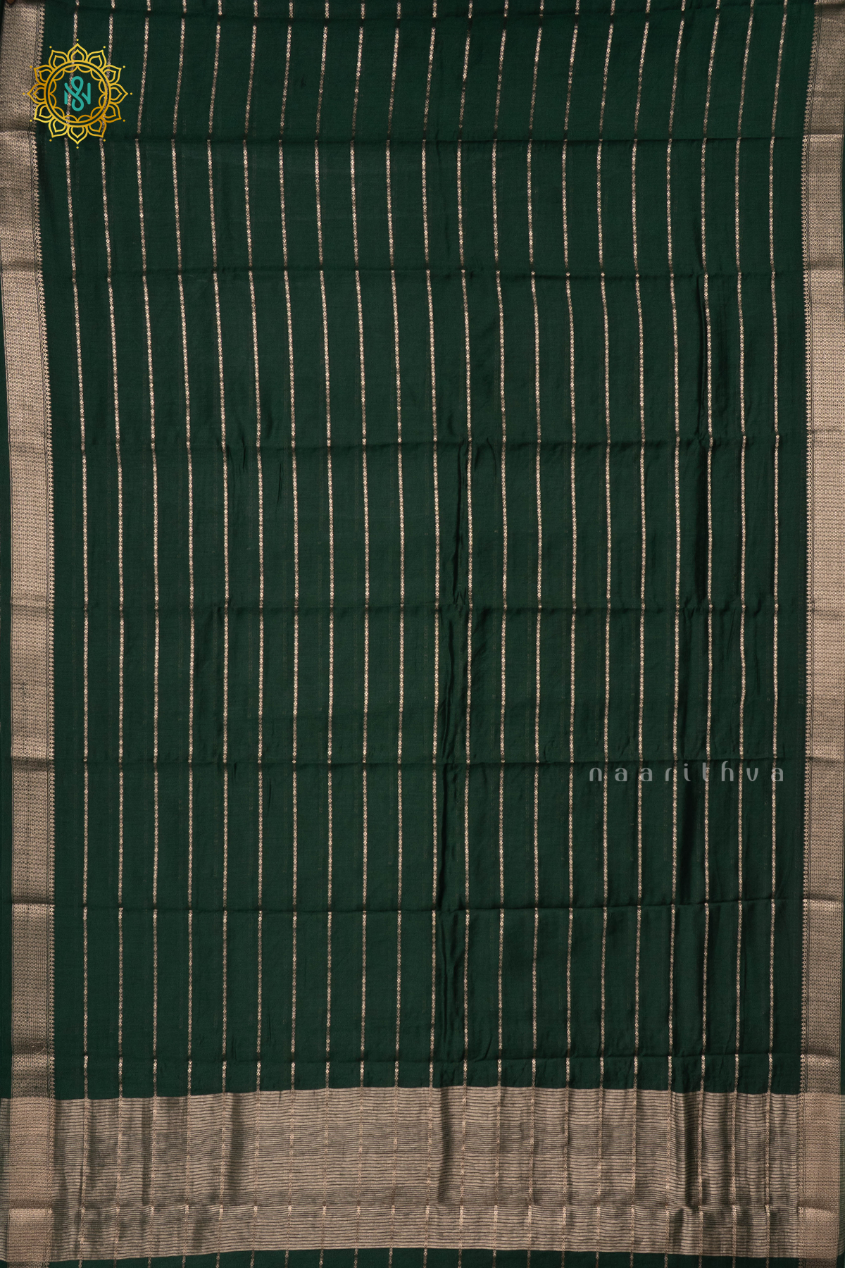 BOTTLE GREEN WITH WHITE - BUTTER CREPE