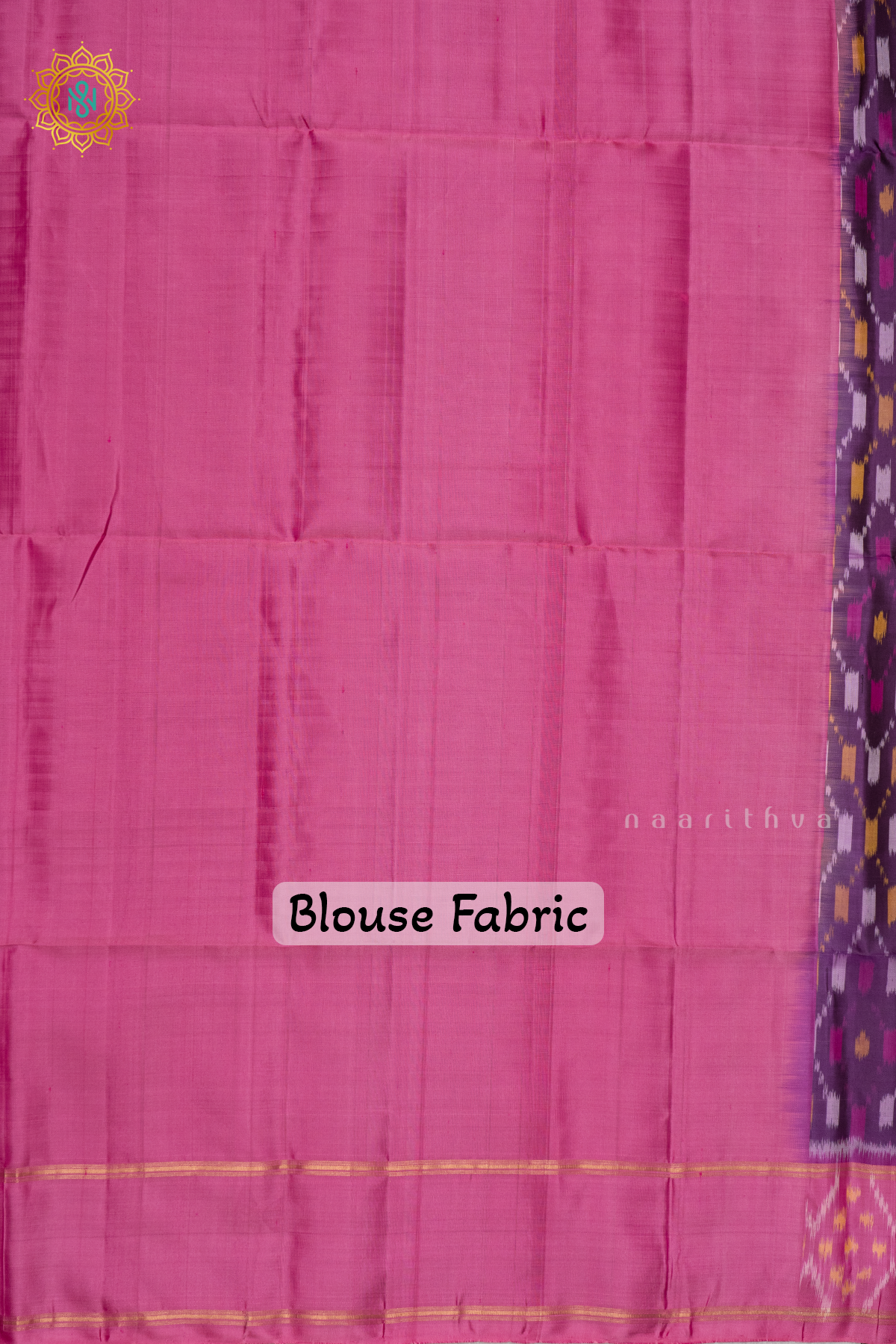 PURPLE WITH LIGHT PINK - PURE KANJIVARAM IKAT SOFT SILK