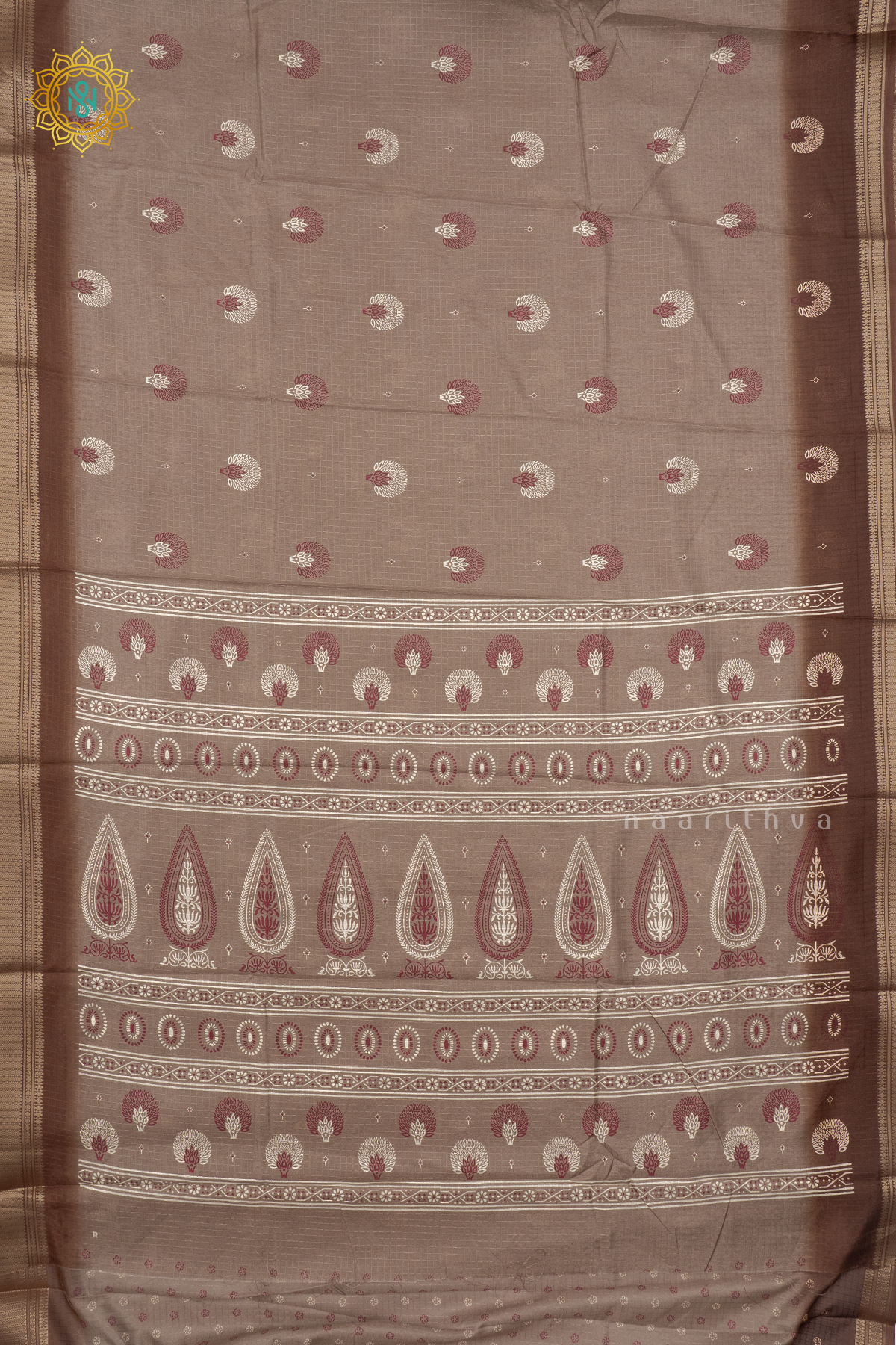 GREY WITH BROWN - DOLA SILK