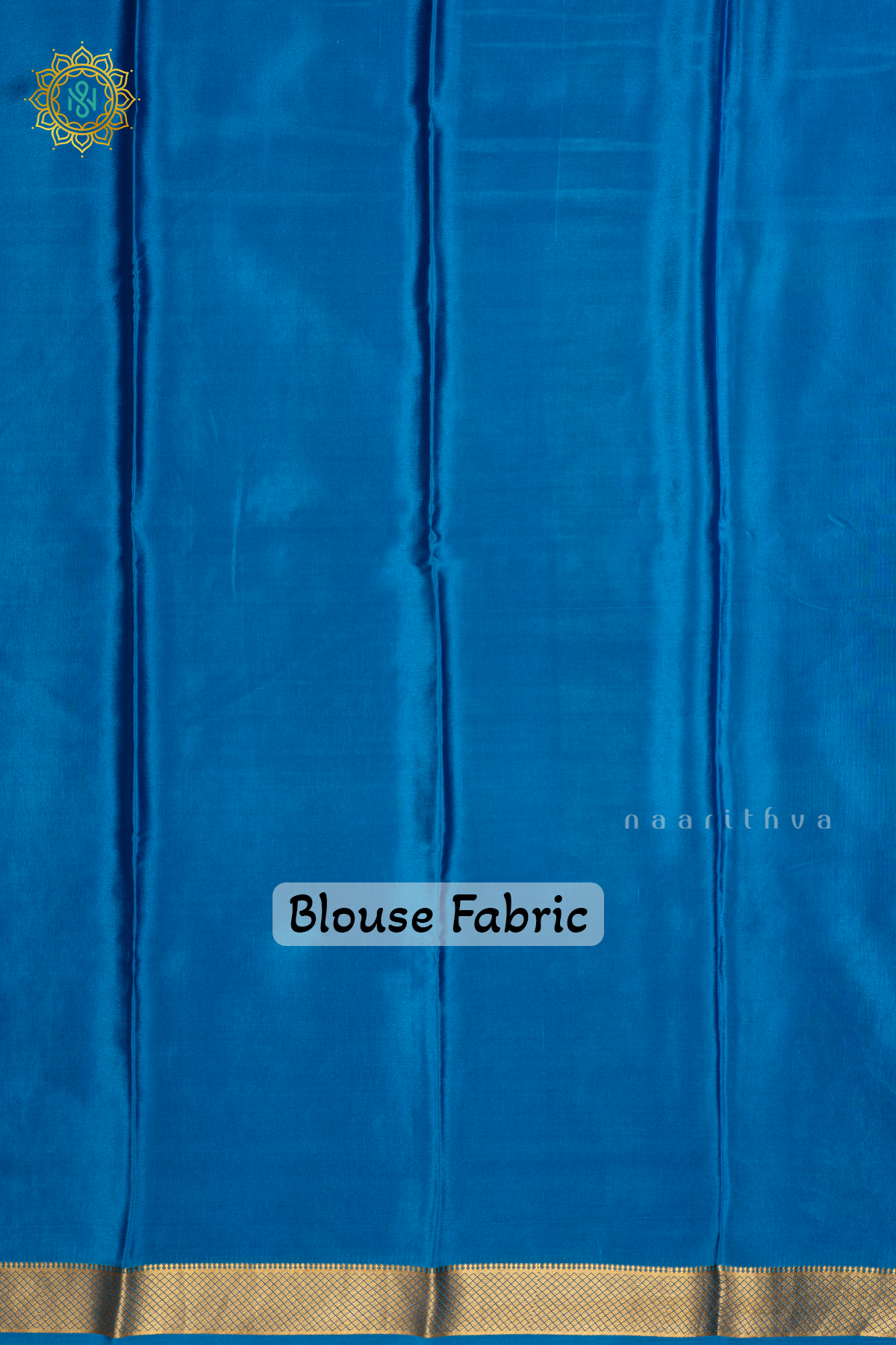 Sky Blue Pure Mysore Crepe Silk Saree With Zari Striped Body And Zari Printed Gap Border Saree With Plain Body And Contrast Zari Border