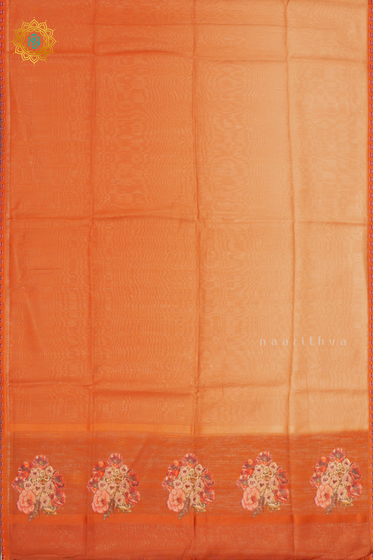 DUAL SHADE OF ORANGE - LINEN BY COTTON
