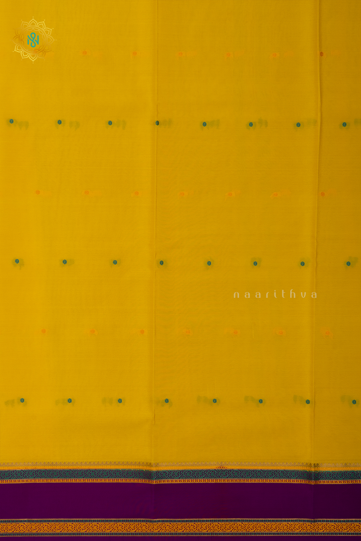 LIGHT YELLOW WITH MAGENTA - PURE MYSORE CREPE SILK