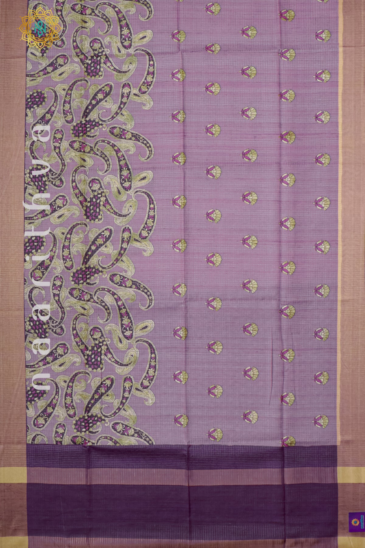 LAVENDER WITH PURPLE - SEMI TUSSAR