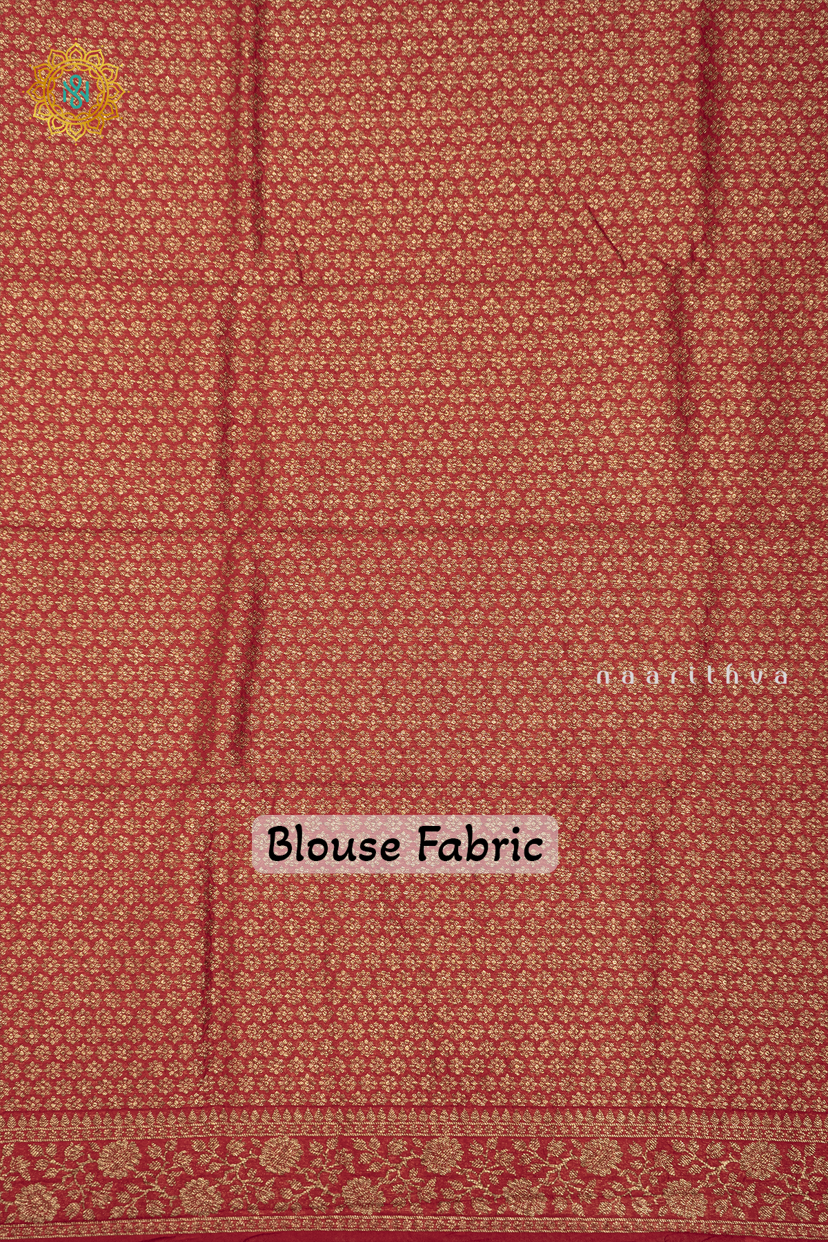 BOTTLE GREEN WITH RED - SEMI TUSSAR SILK