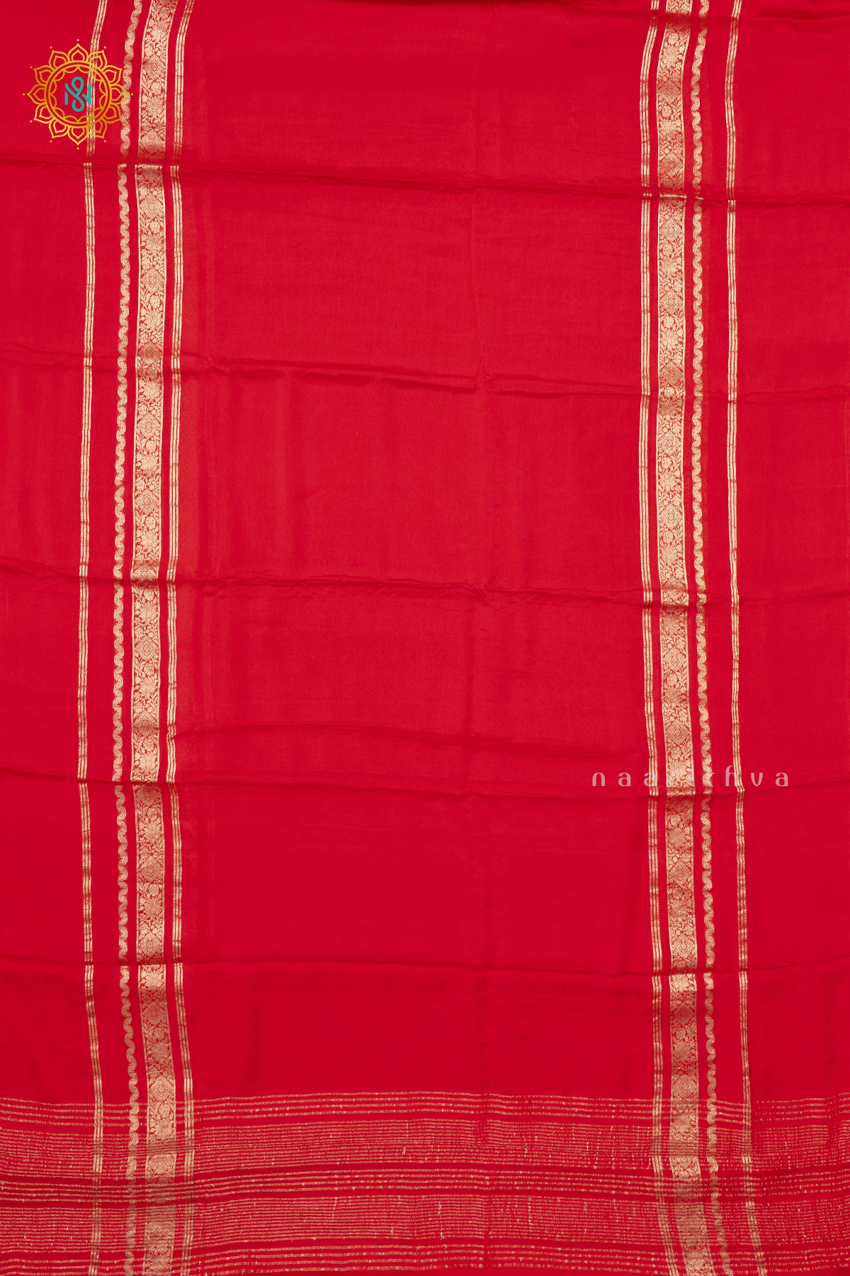 RED - SEMI MYSORE CREPE SILK