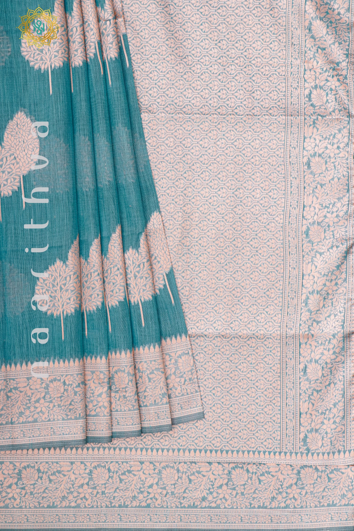 BLUE - SEMI RAW SILK
