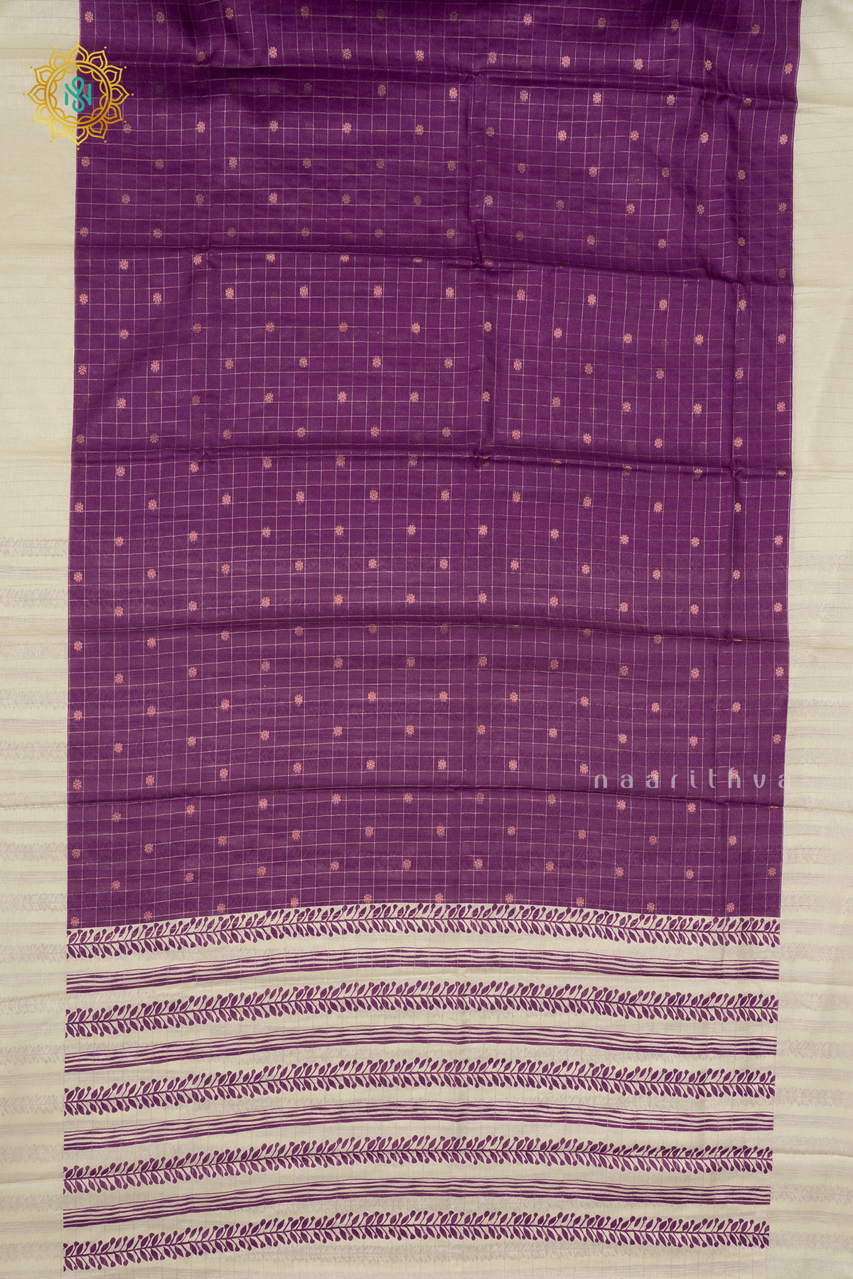 PURPLE WITh PISTA GREEN - SEMI TUSSAR