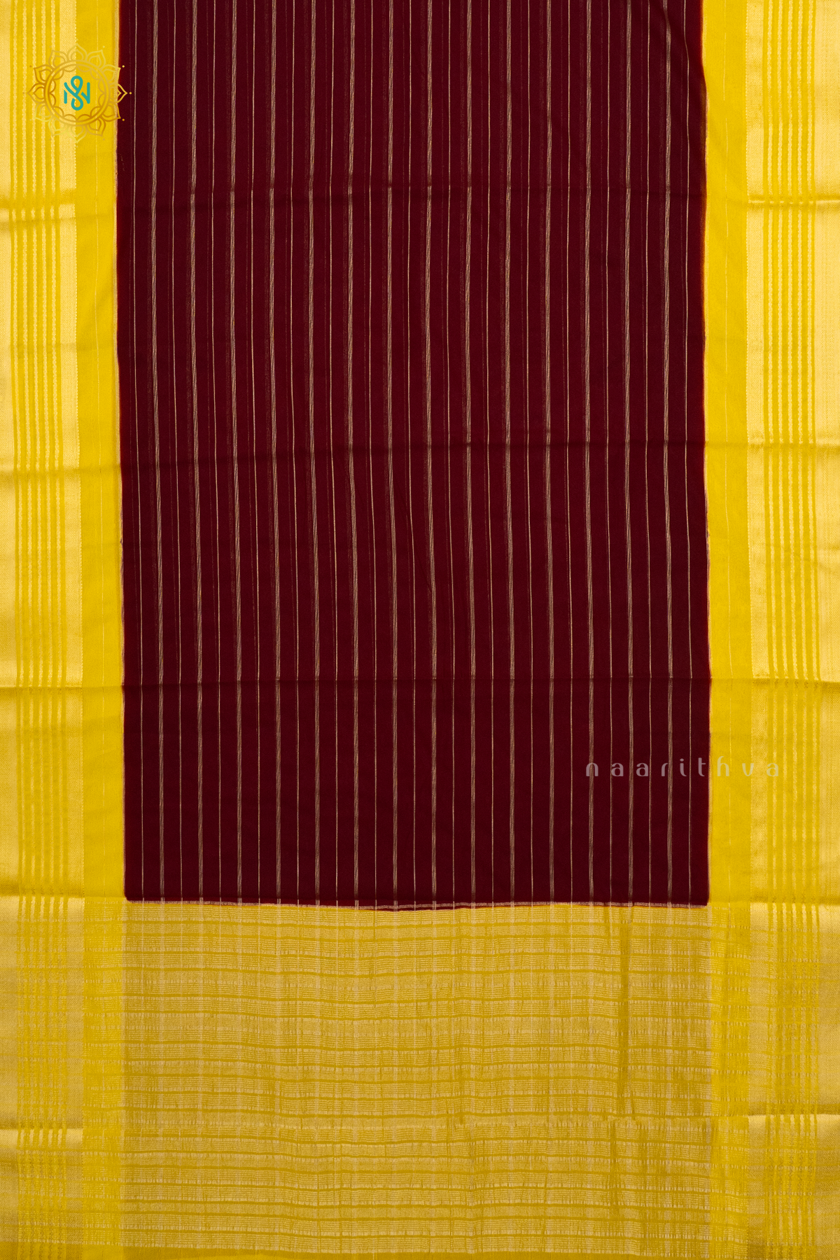 BROWN WITH YELLOW - SEMI GEORGETTE