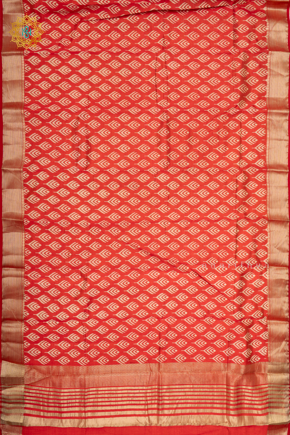 RED - SEMI TUSSAR SILK