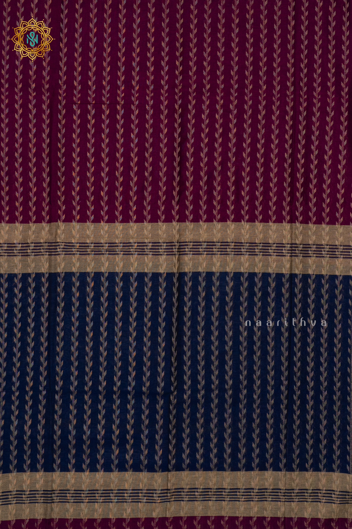 MAGENTA WITH BLUE - MUL COTTON