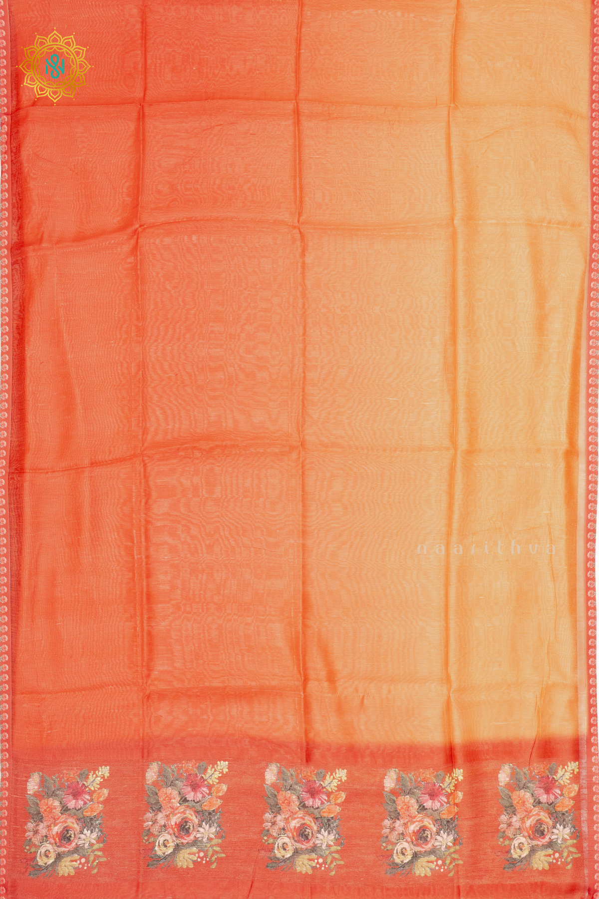 DUAL SHADE OF ORANGE - LINEN BY COTTON