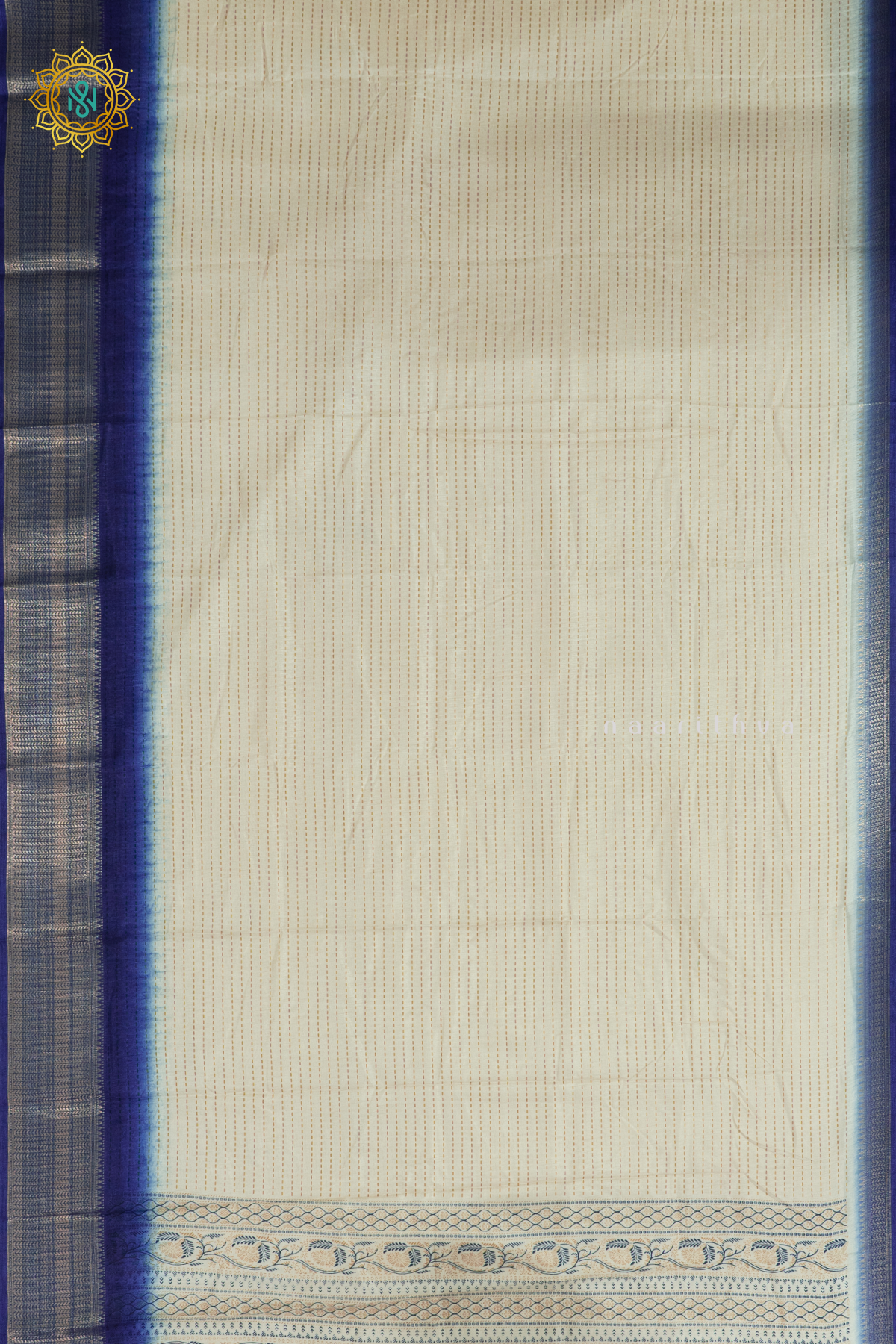 WHITE WITH BLUE - DOLA SILK