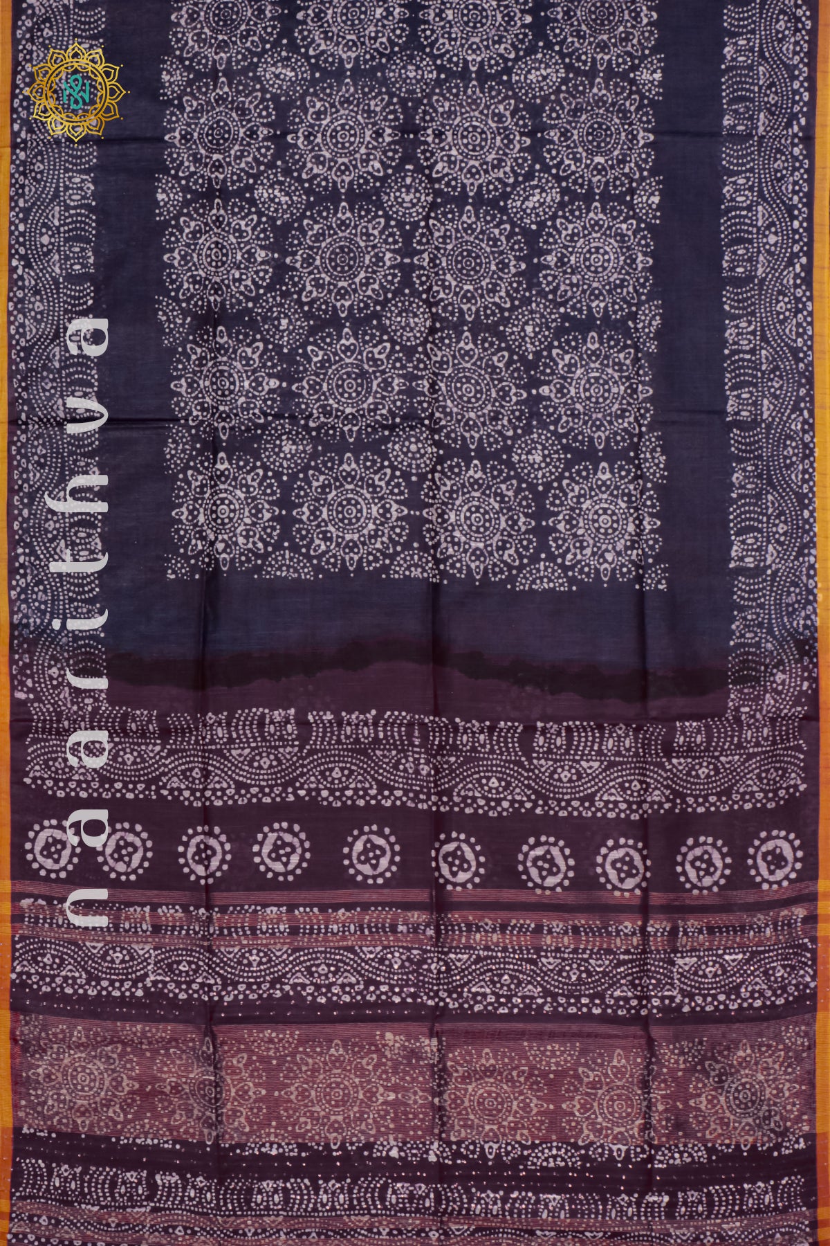 NAVY BLUE WITH WINE - SLUB COTTON