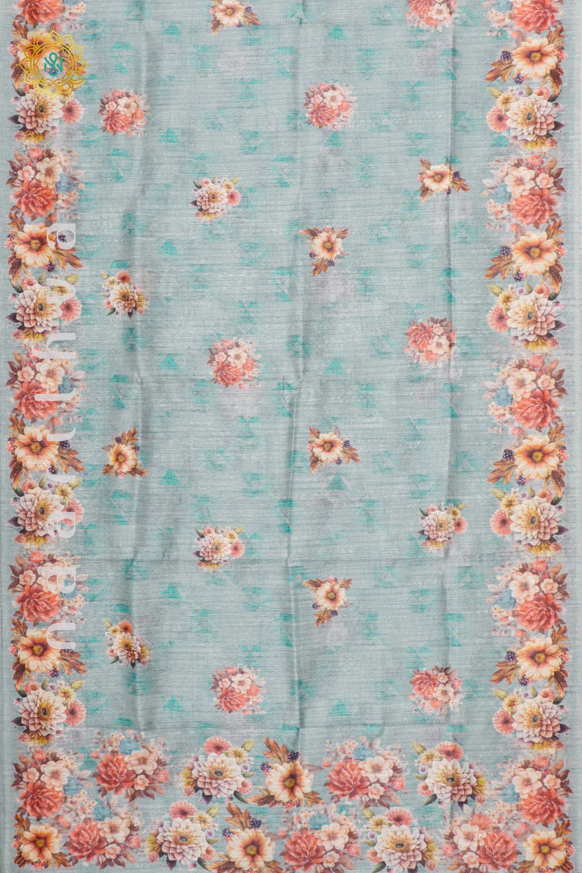 AQUA BLUE - JUTE COTTON