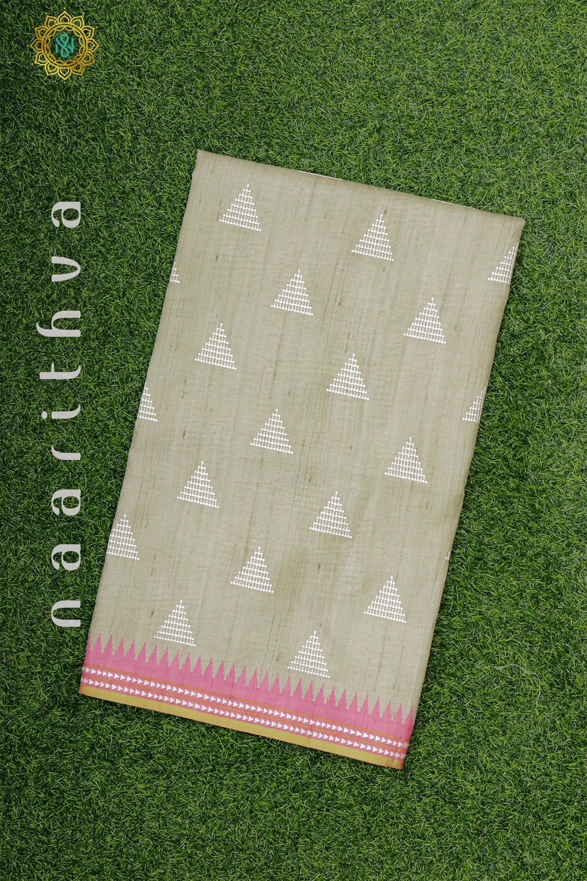 BIEGE WITH PINK - SEMI TUSSAR