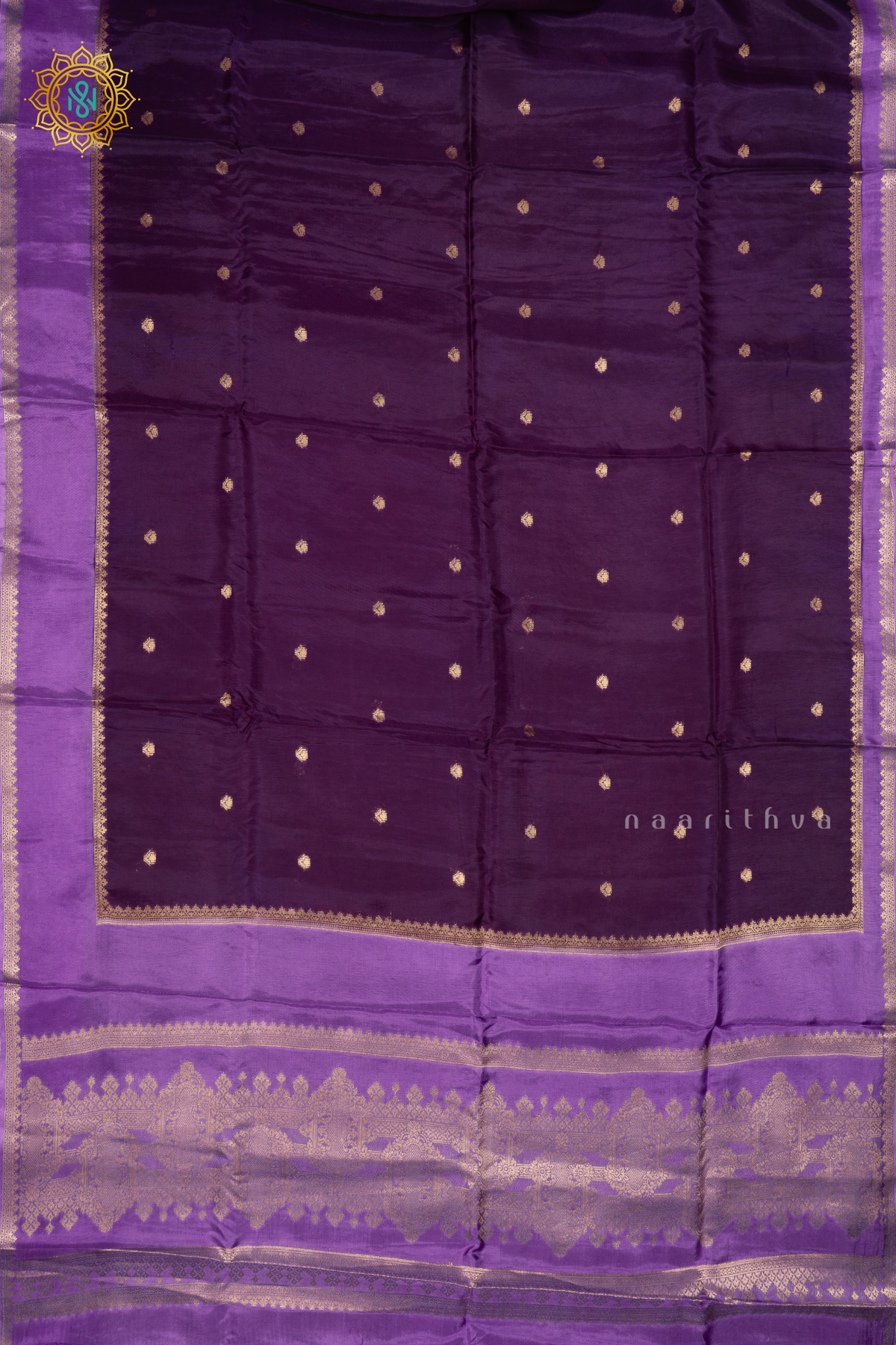 PURPLE WITH LAVENDER - DOLA SILK