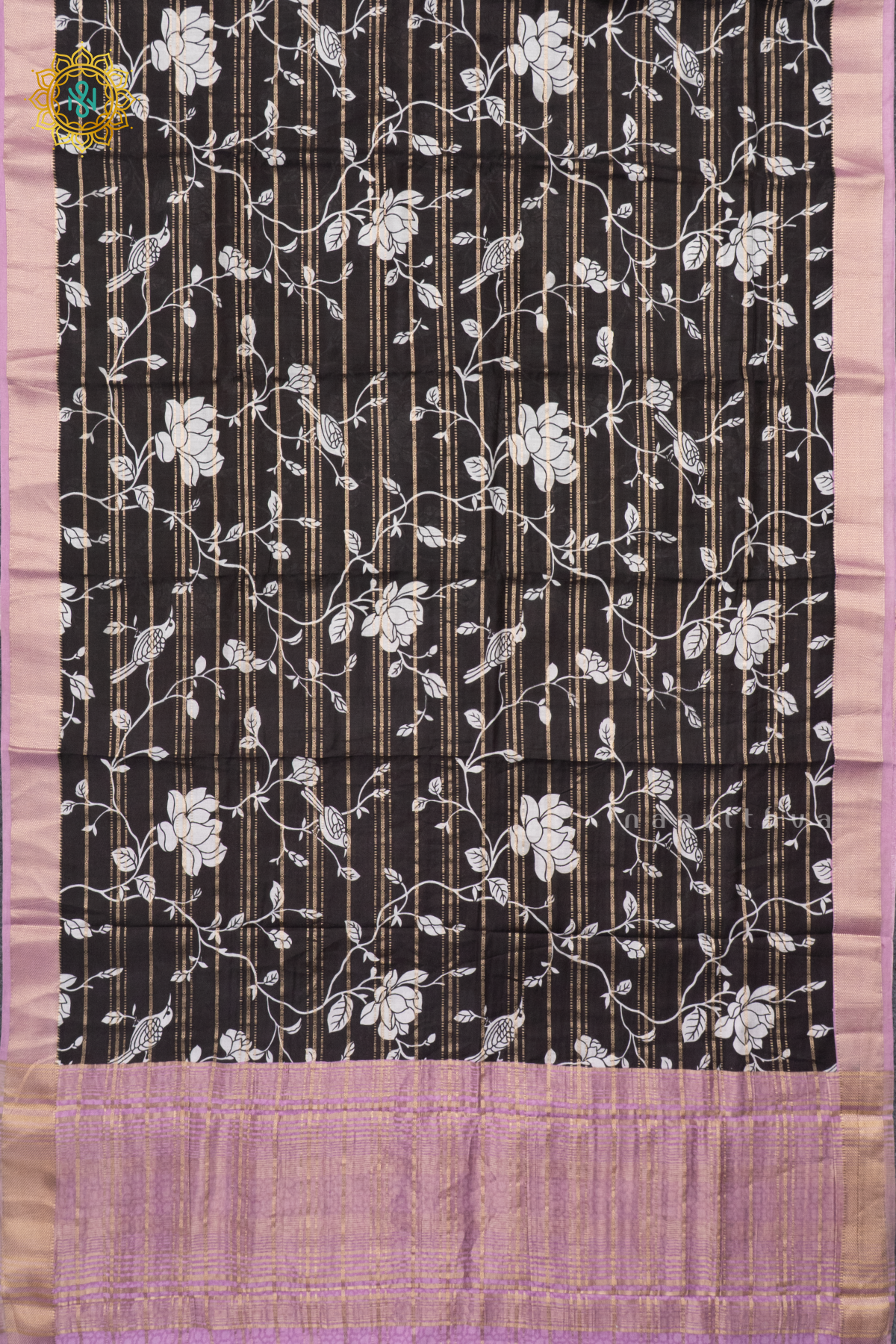 BLACK WITH LAVENDER - BUTTER CREPE