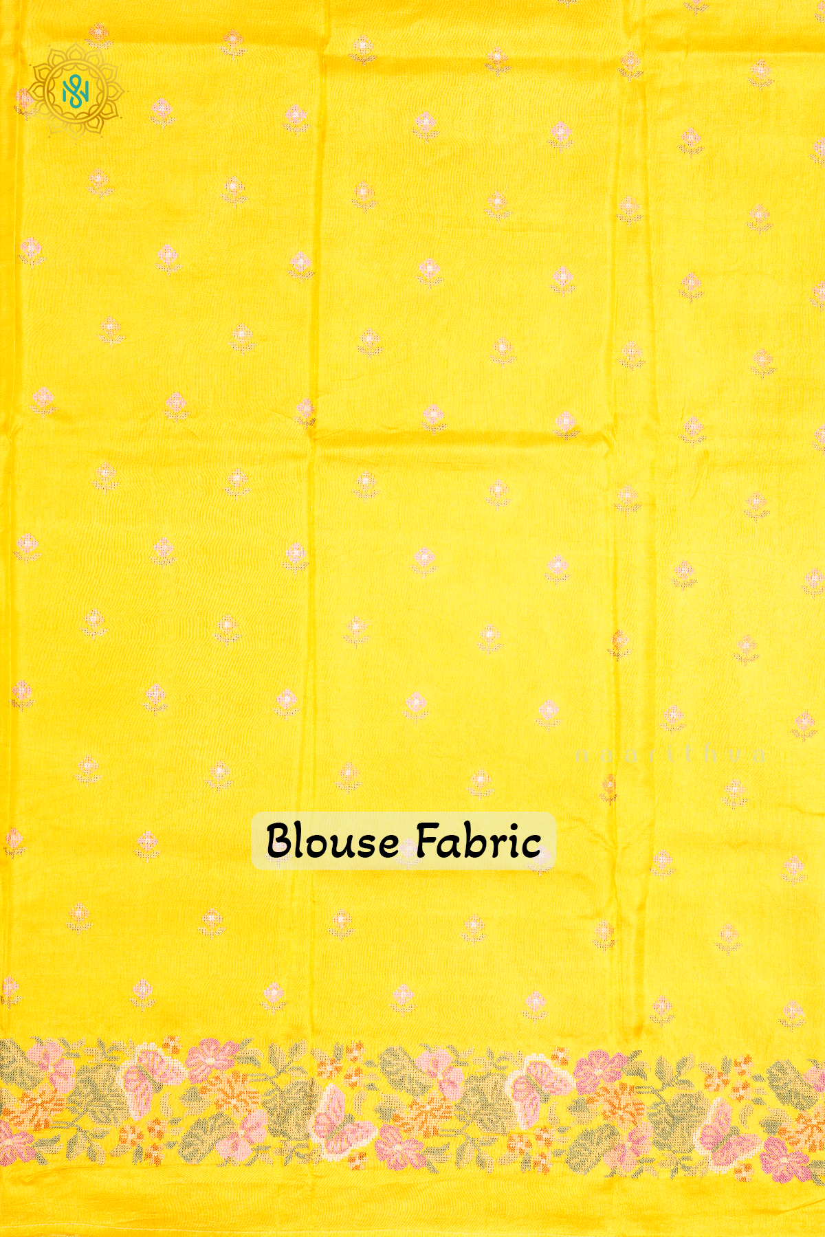 YELLOW - SEMI CREPE SILK WITH EMBROIDERY