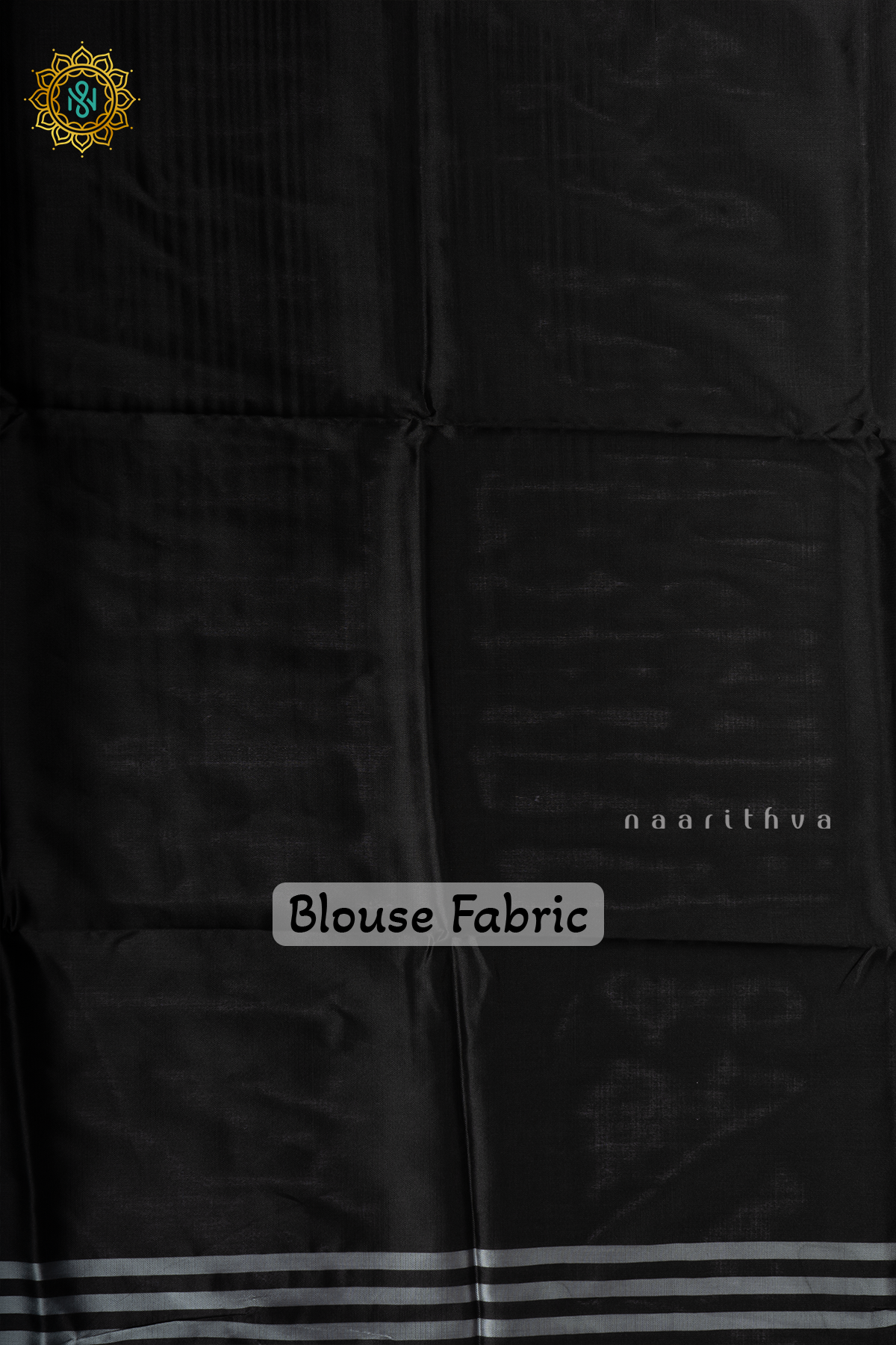 Beige With Black Semi Tussar Silk With Printed Body With Zari Border & Pallu