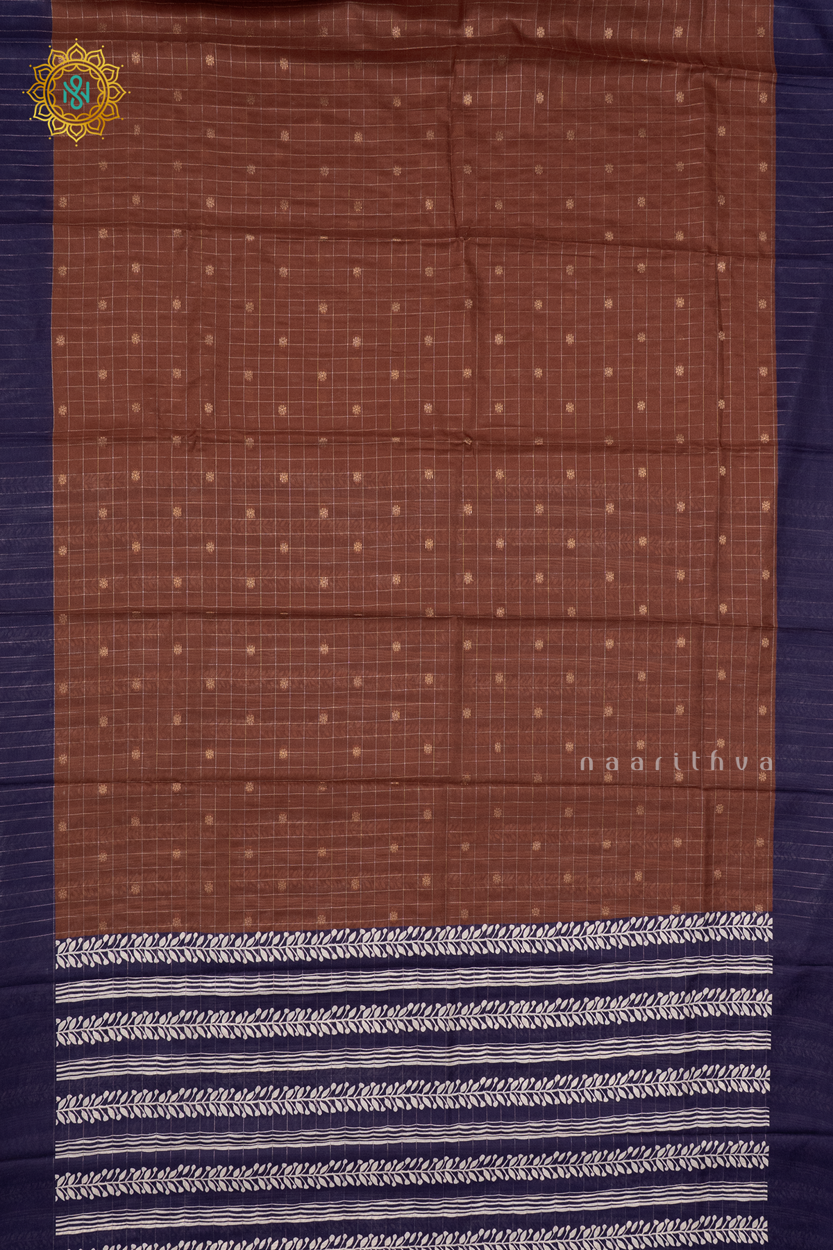 BROWN WITH BLUE - SEMI TUSSAR