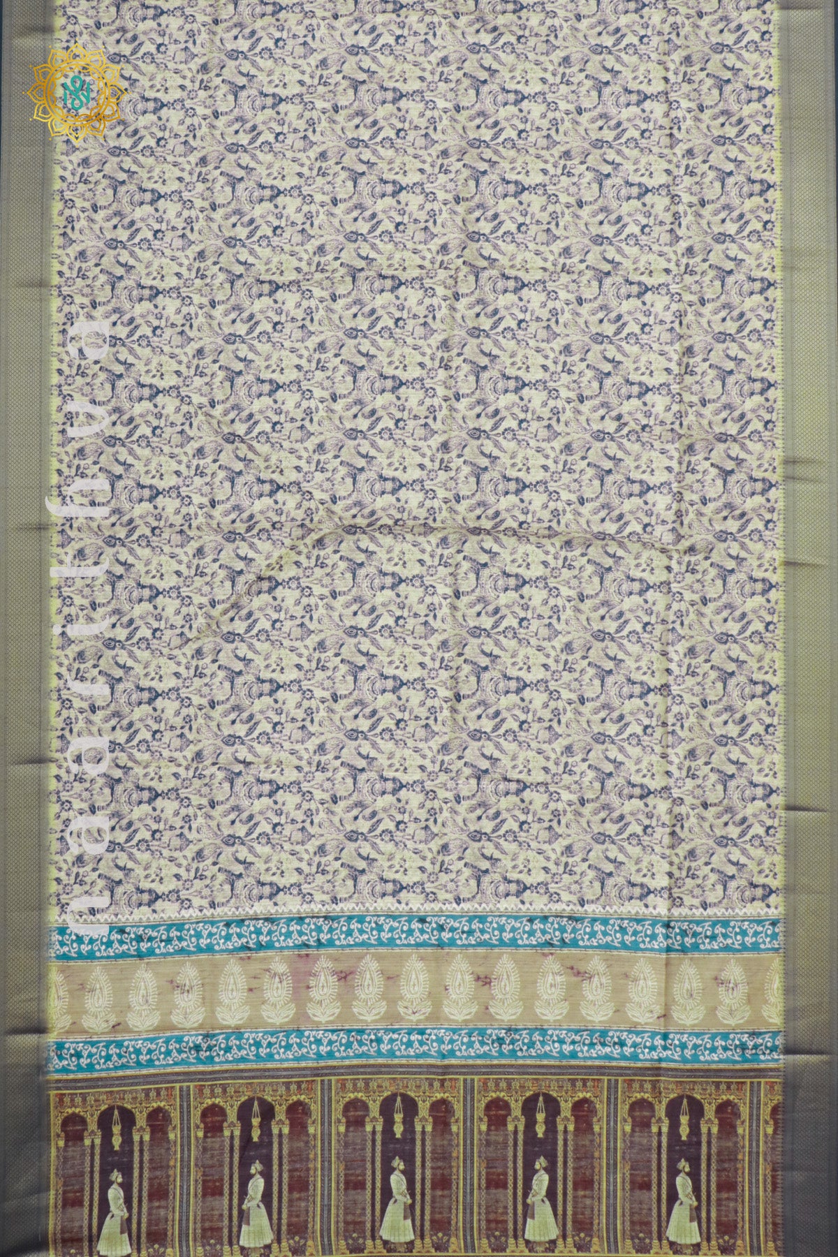 OFF WHITE WITH BLUE - KOTHA TUSSAR