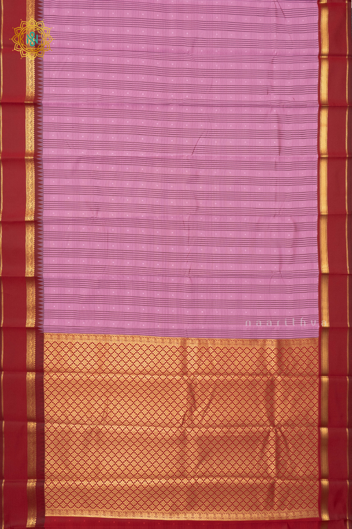 LIGHT PINK WITH RED - SEMI KANCHI