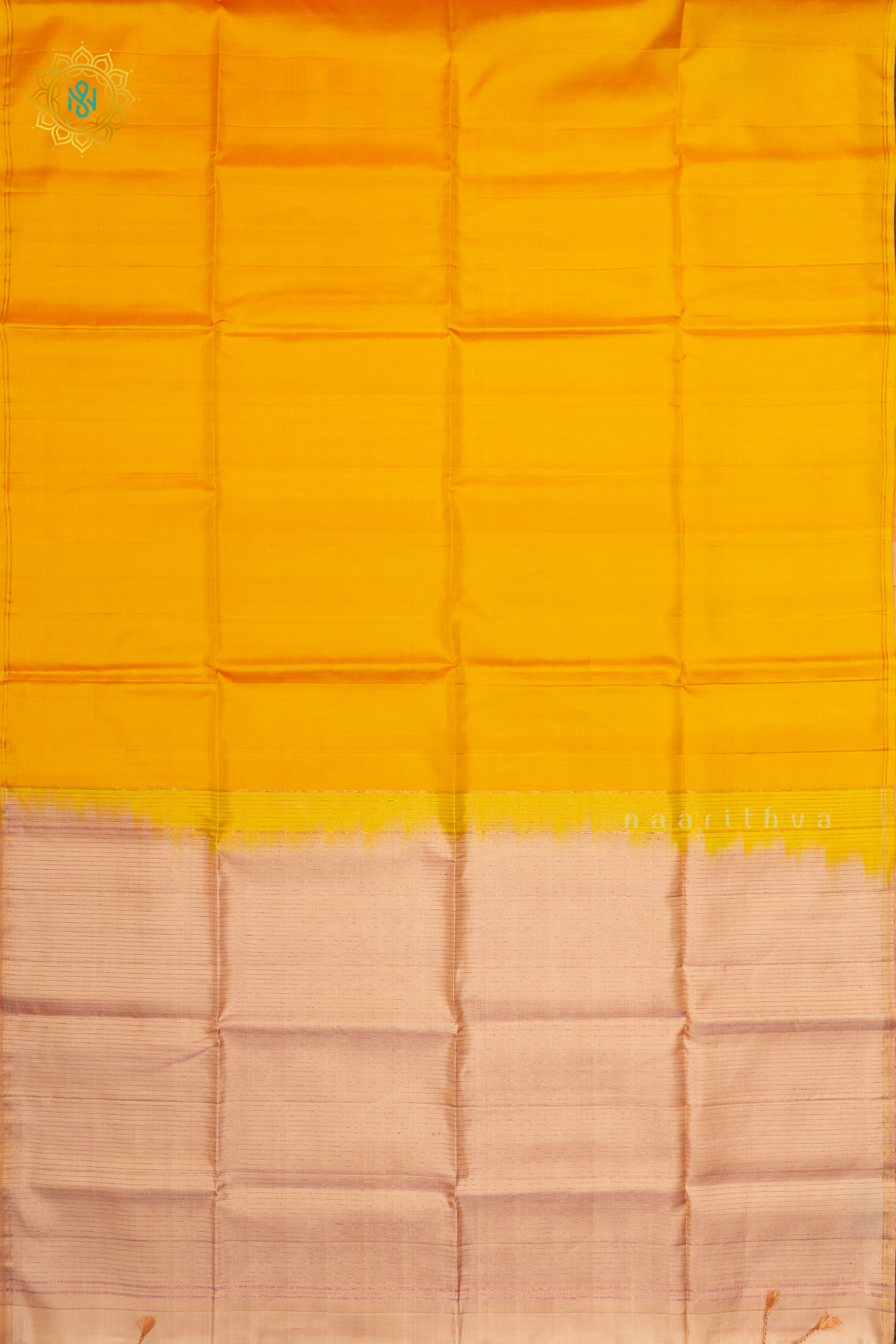YELLOW WITH BEIGE - PURE KANJIAVARAM SOFT SILK